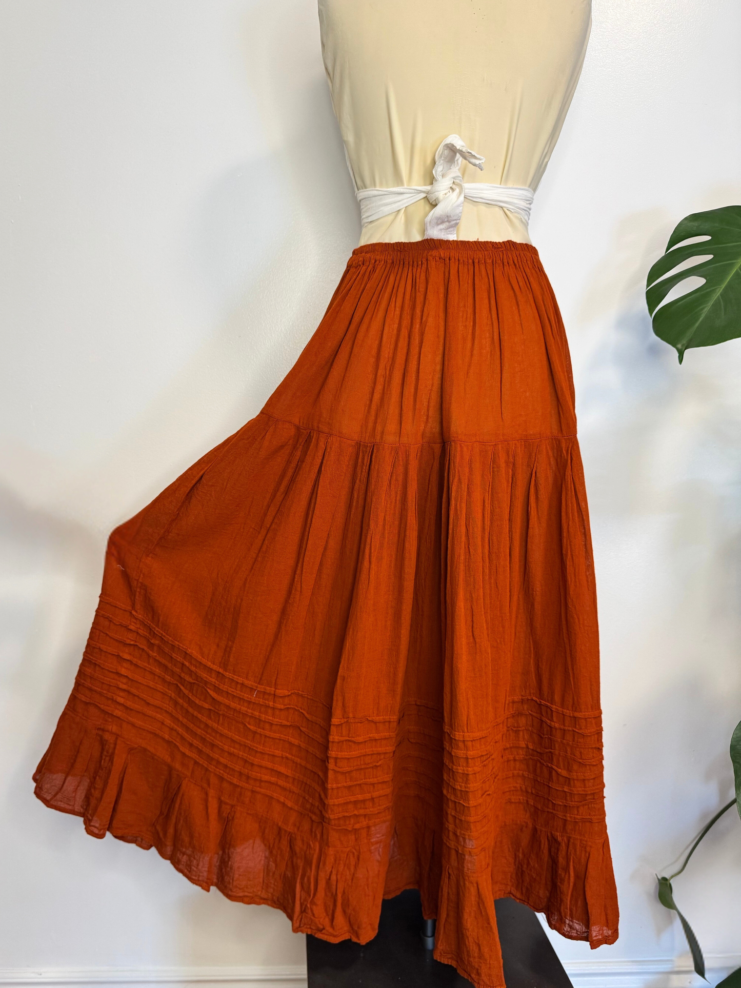 The Akna Maxi Skirt - Terracotta