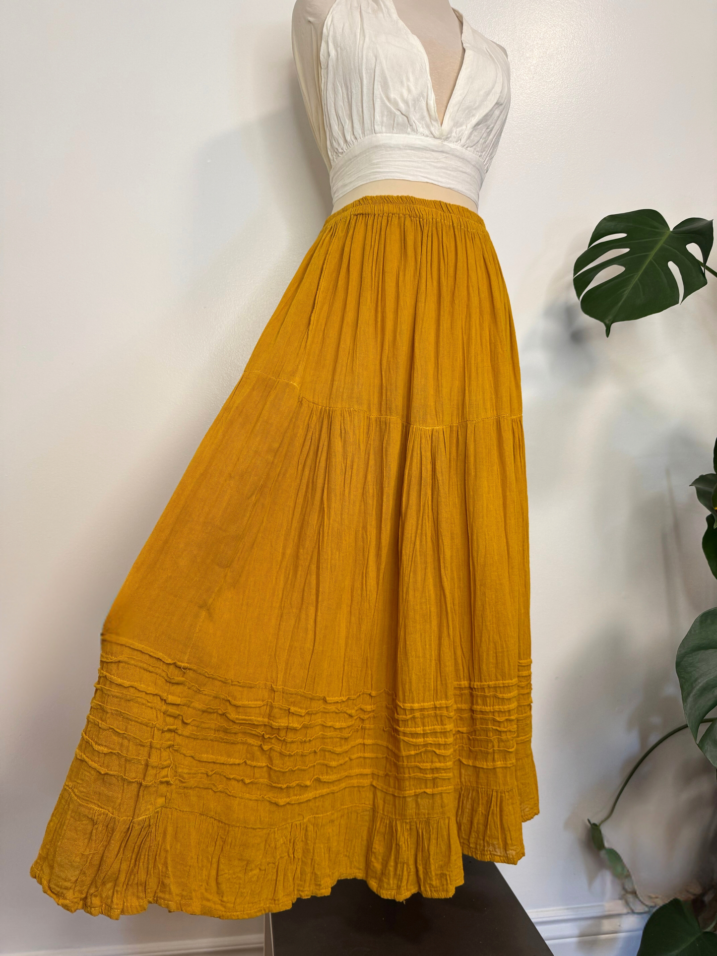The Akna Maxi Skirt - Yellow