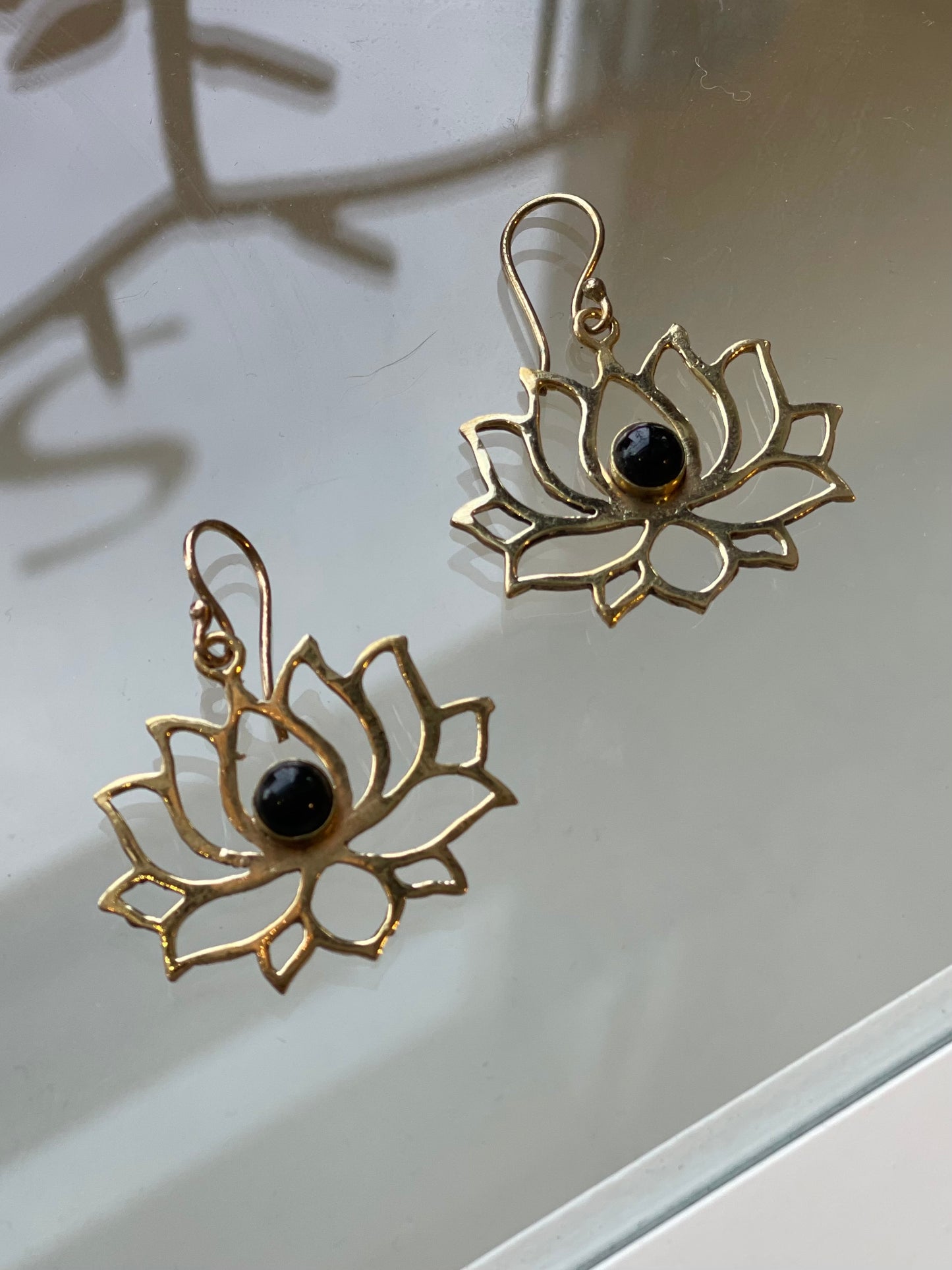 Stone Lotus Earring