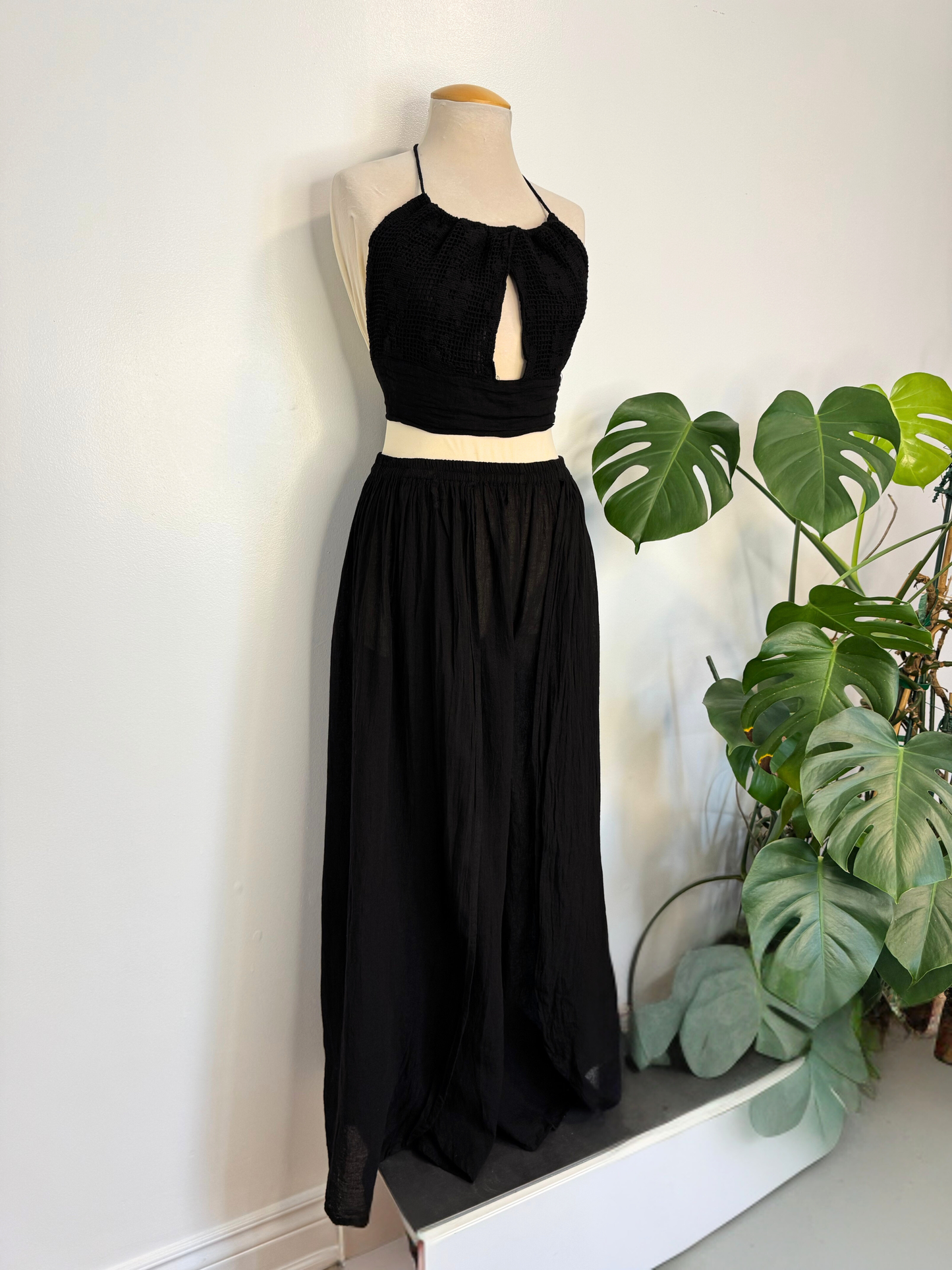 The Sacil Flowy Pant Set - Black
