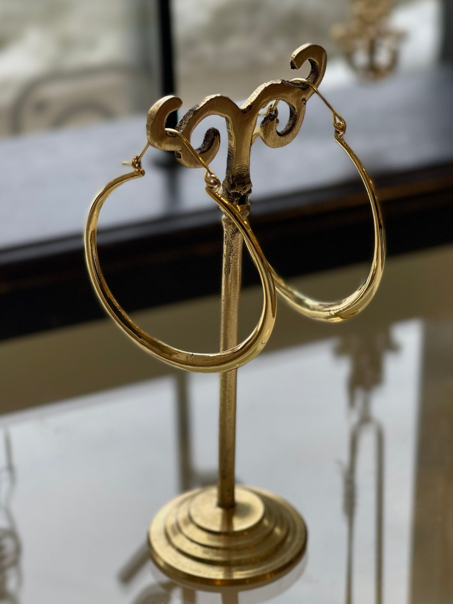 Simple Brass Hoop Earrings