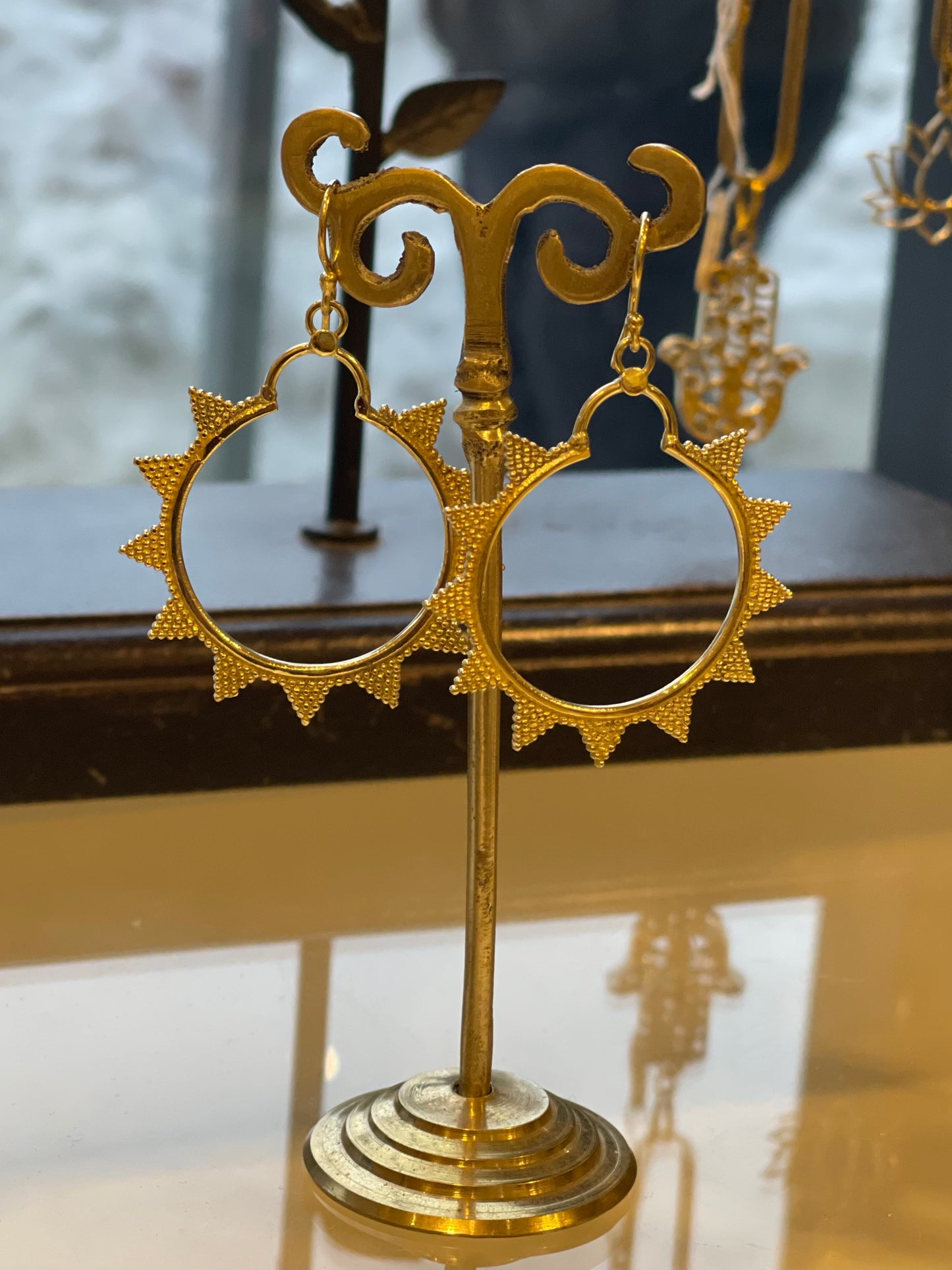 Sun Hoop Earrings