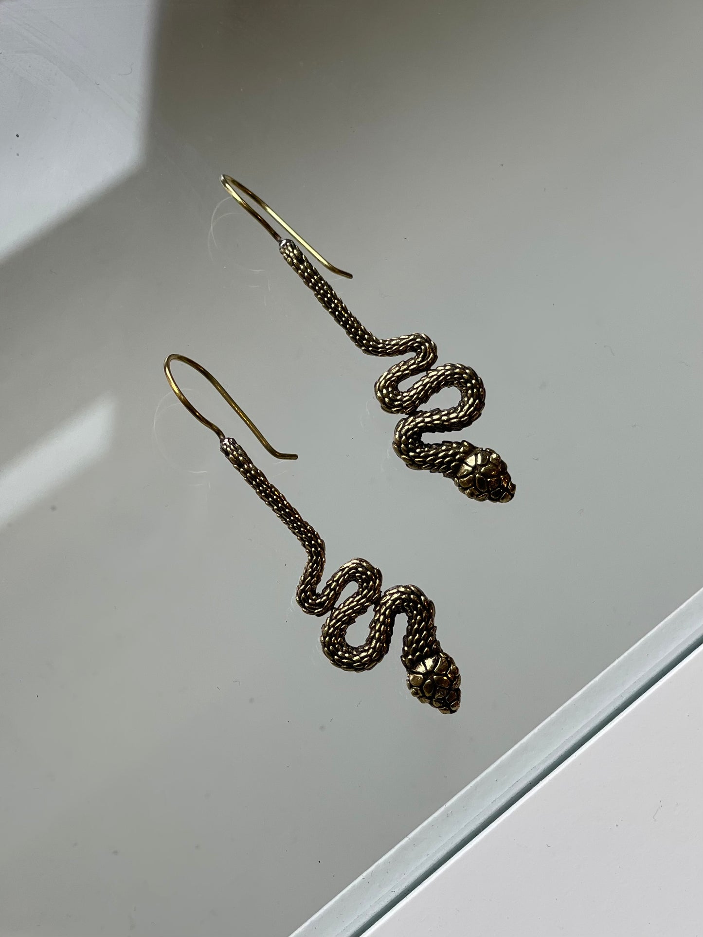 Teardrop Snake Earrings