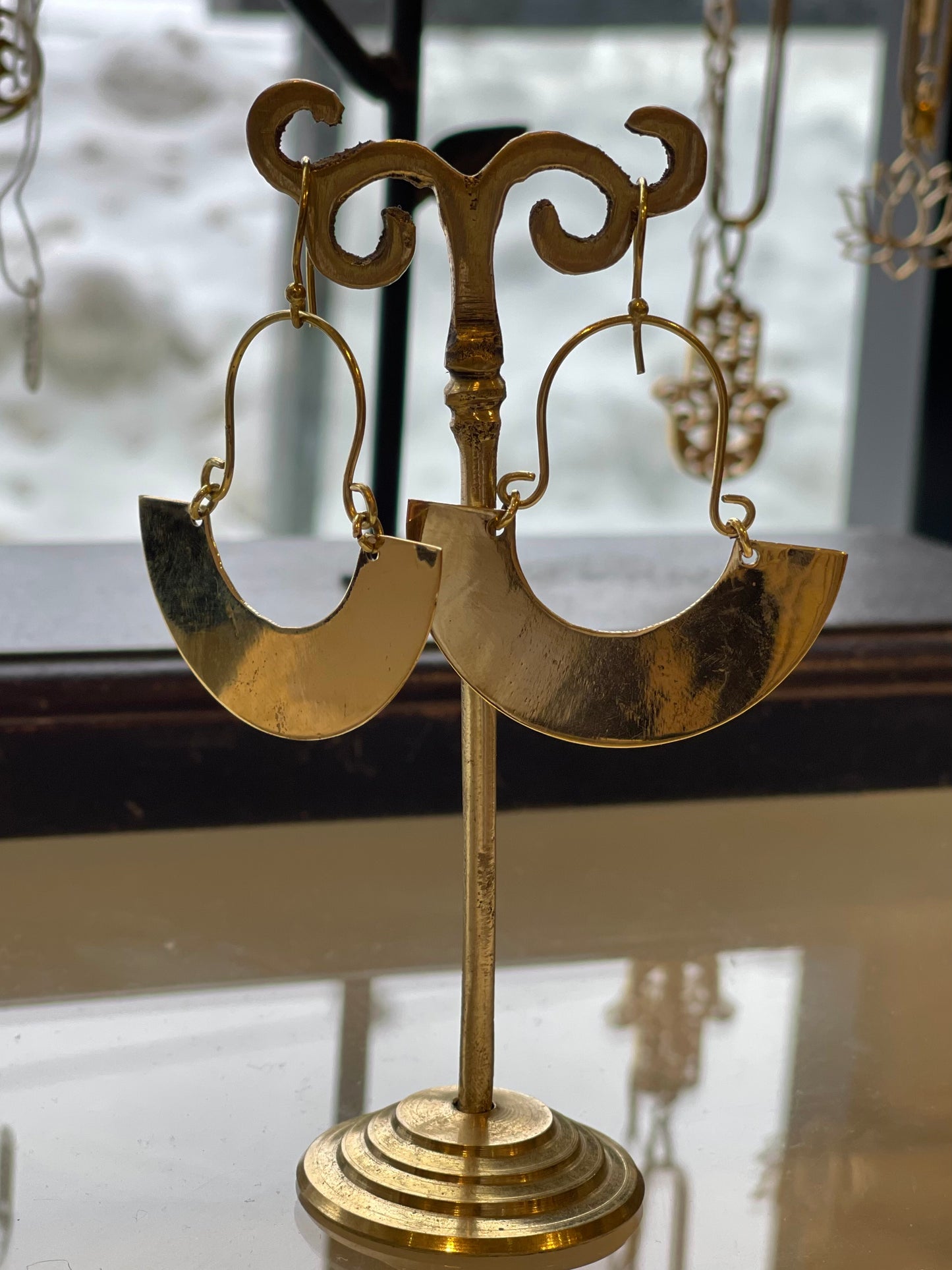 Diya Brass Earrings