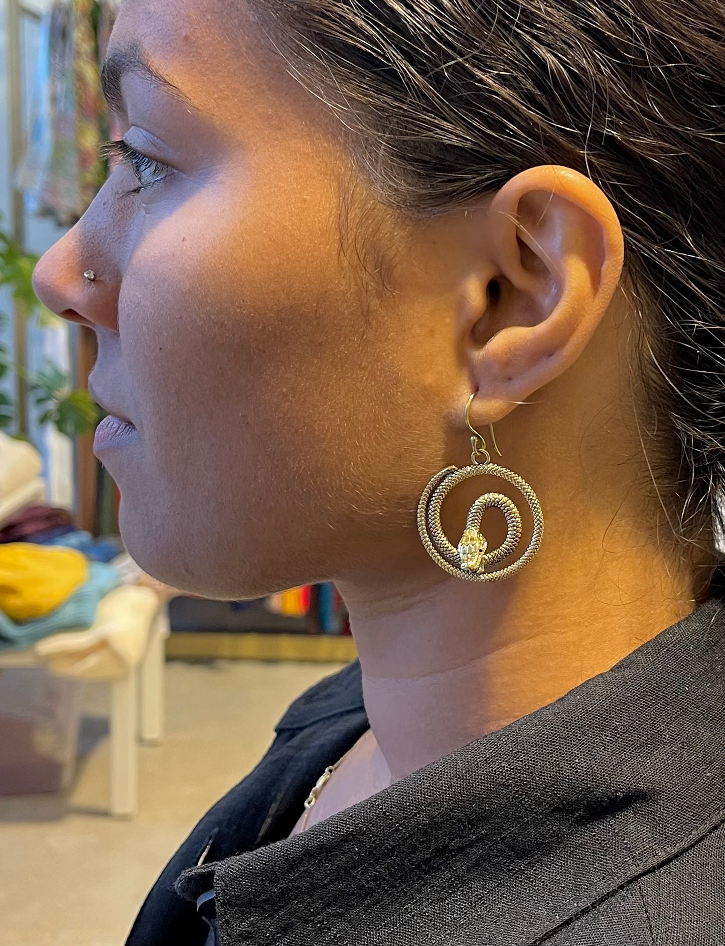Coiled Snake Earrings