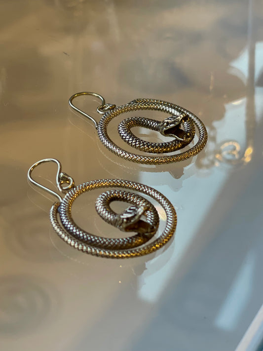 Coiled Snake Earrings