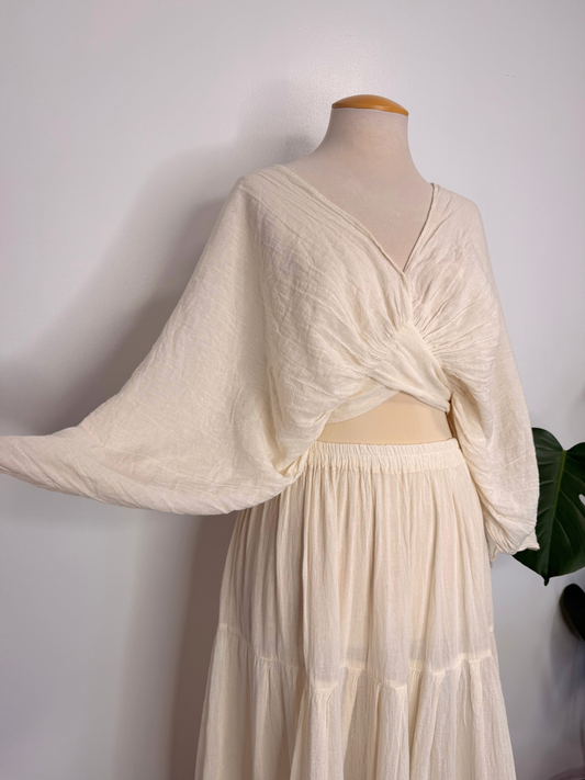 The Nicte Balloon Top - Cream