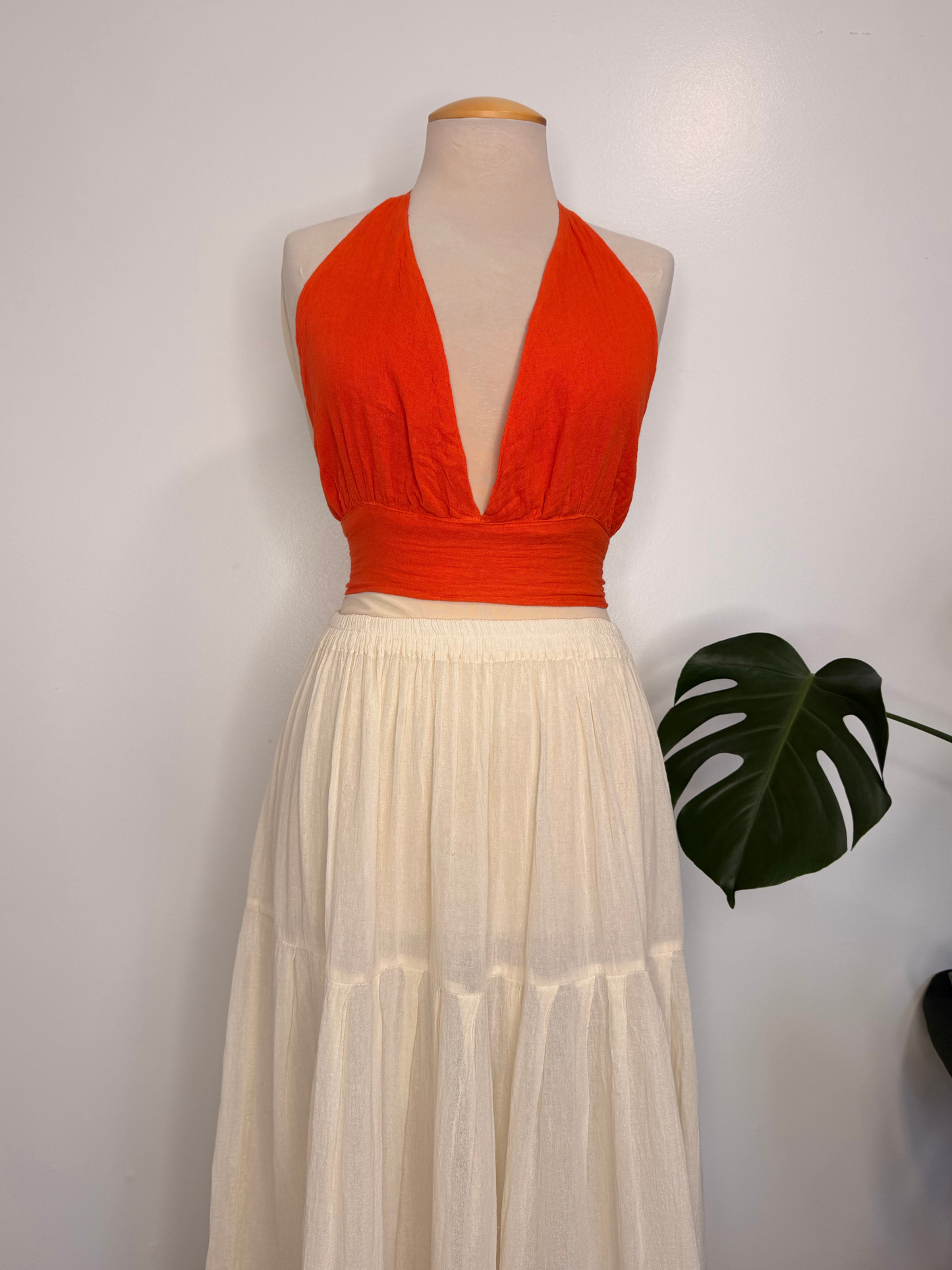 The Nakia Halter Top - Orange