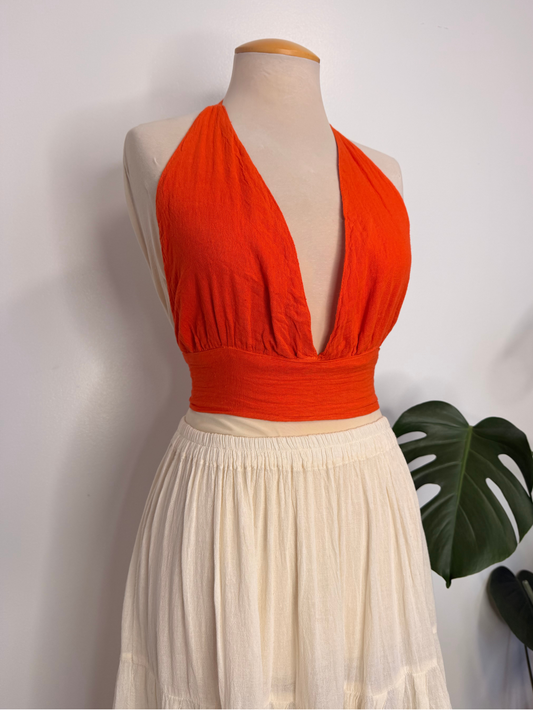 The Nakia Halter Top - Orange