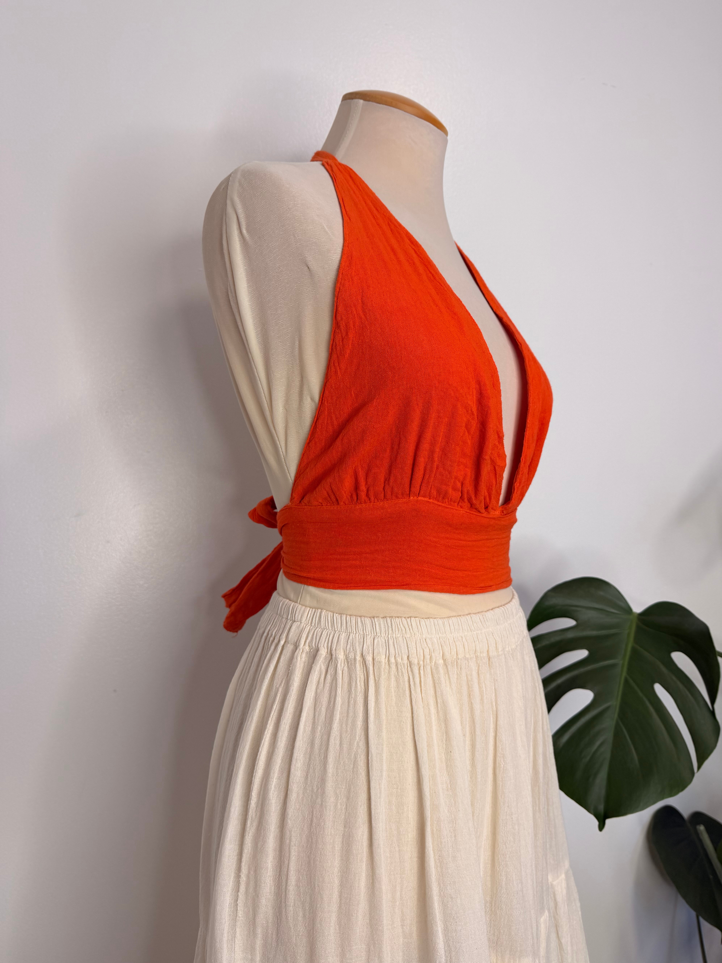 The Nakia Halter Top - Orange