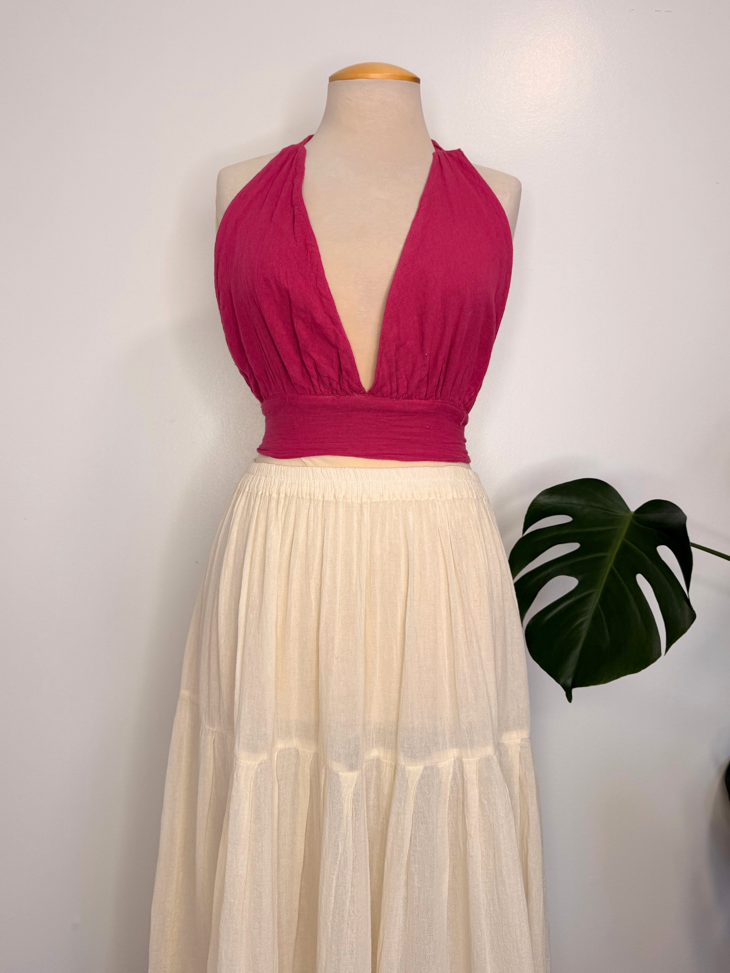 The Nakia Halter Top - Pink