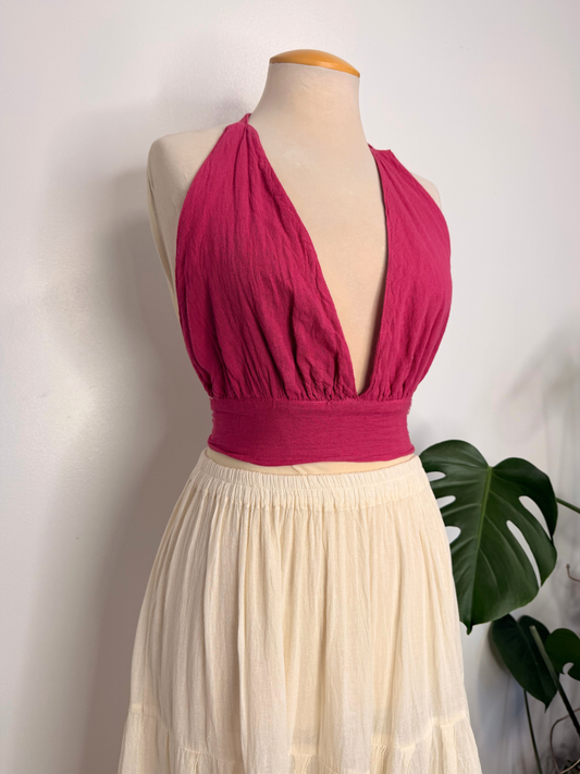 The Nakia Halter Top - Pink