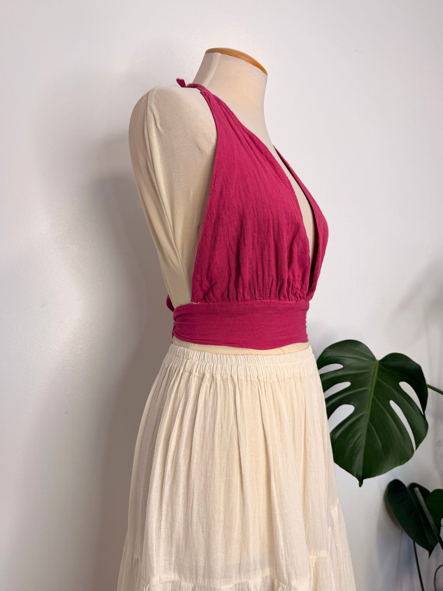 The Nakia Halter Top - Pink