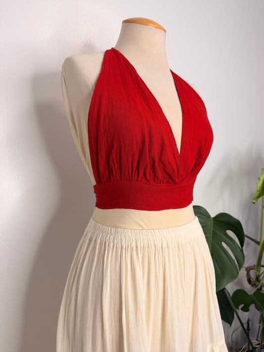 The Nakia Halter Top - Red