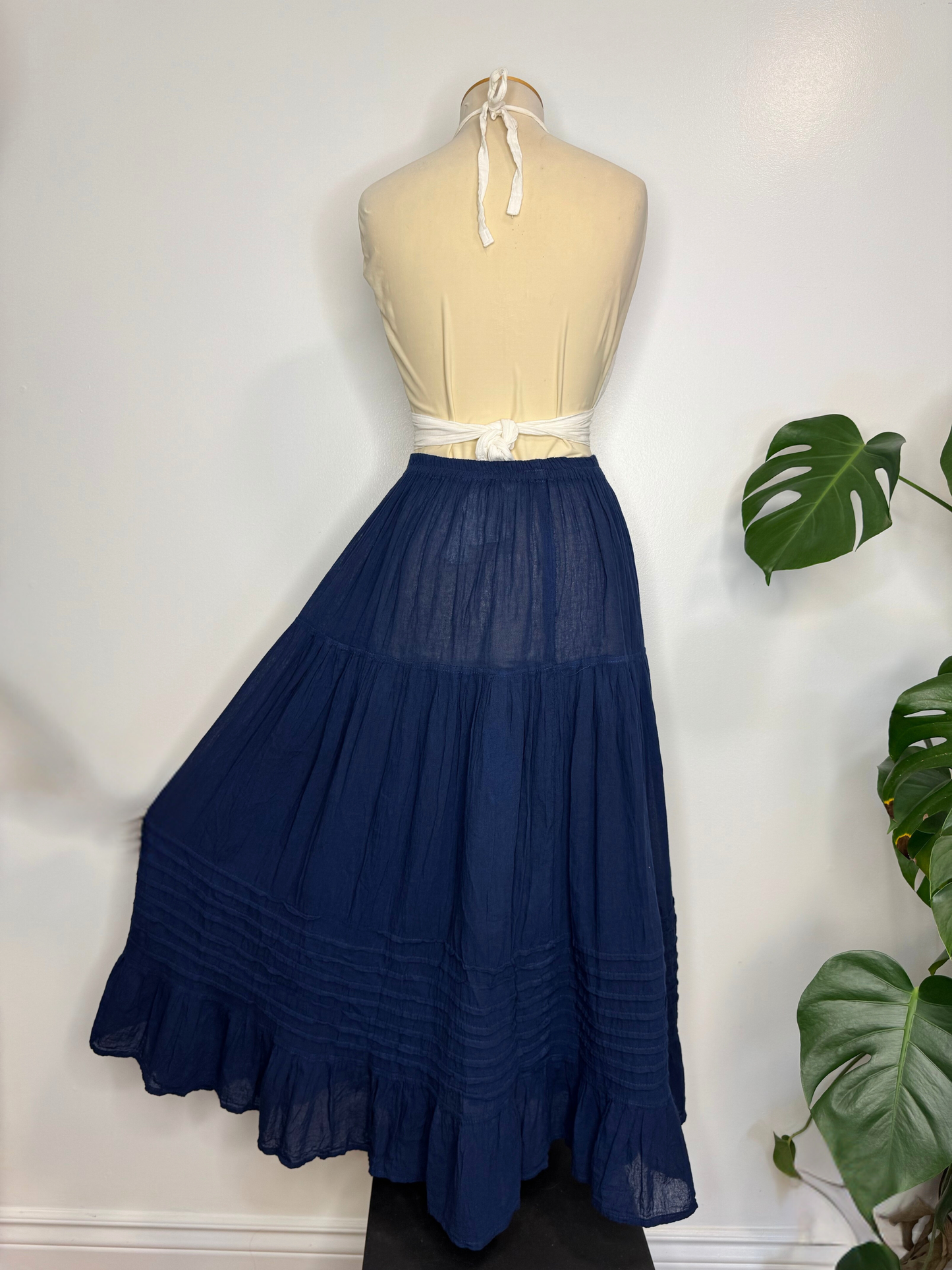 The Akna Maxi Skirt - Blue