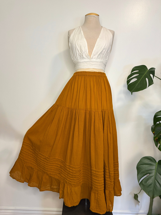 The Akna Maxi Skirt - Burnt Orange