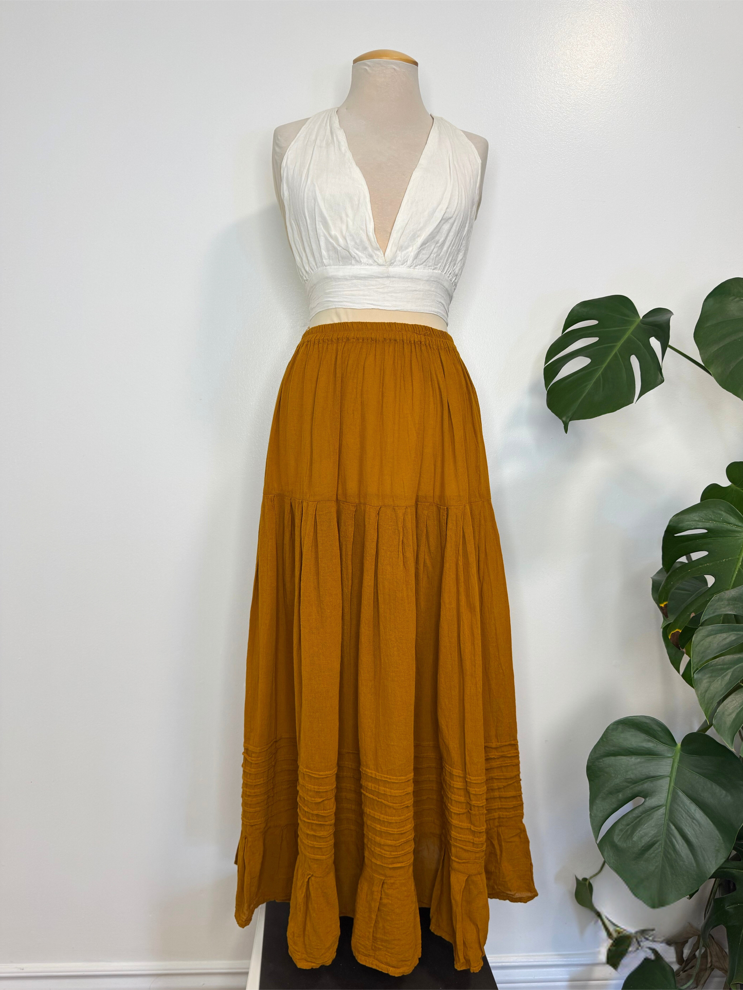 The Akna Maxi Skirt - Burnt Orange