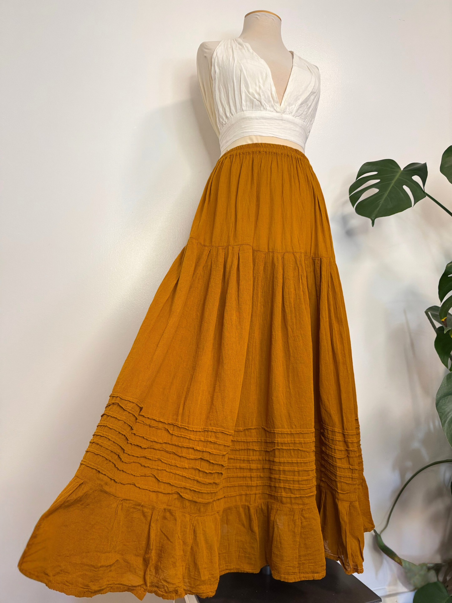 The Akna Maxi Skirt - Burnt Orange