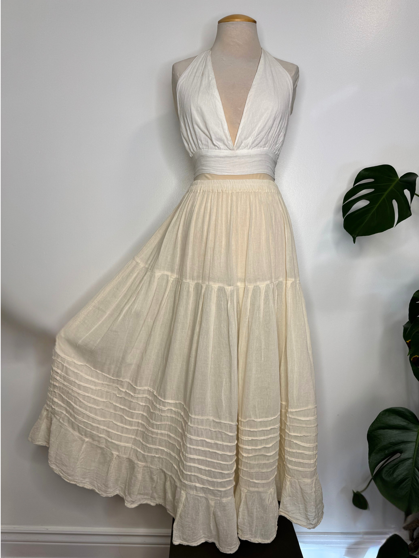 The Akna Maxi Skirt - Cream