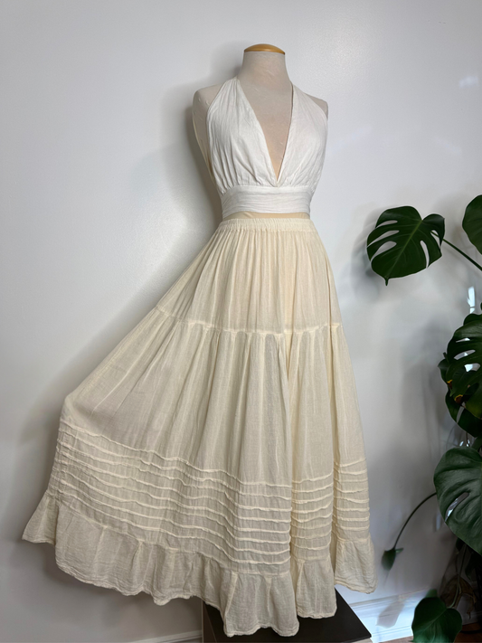 The Akna Maxi Skirt - Cream