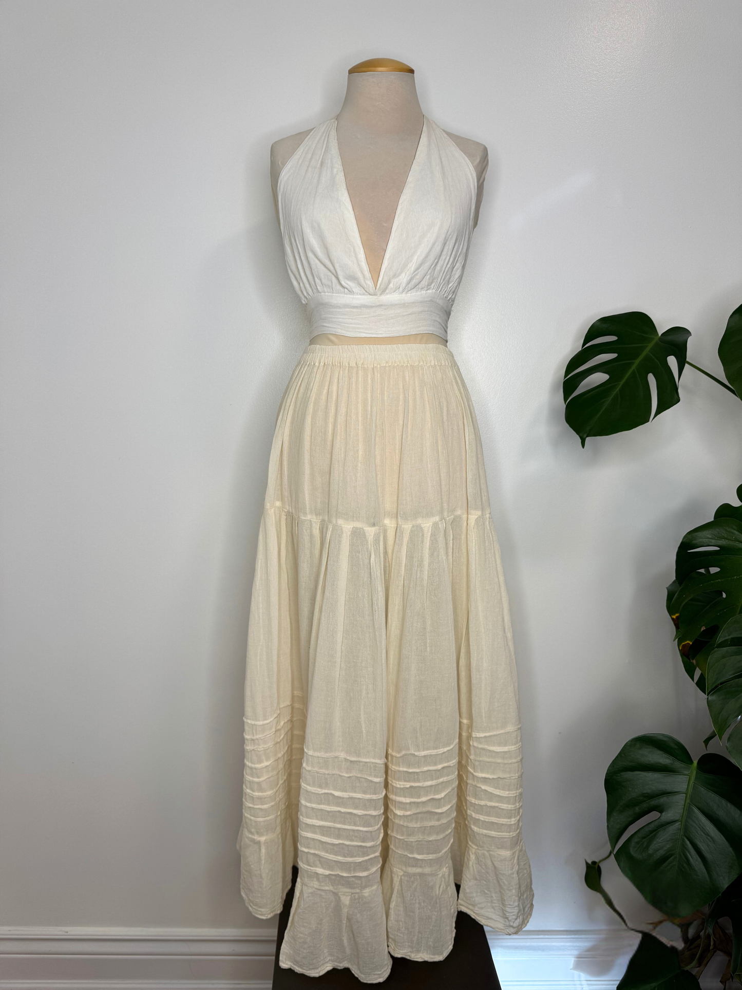 The Akna Maxi Skirt - Cream