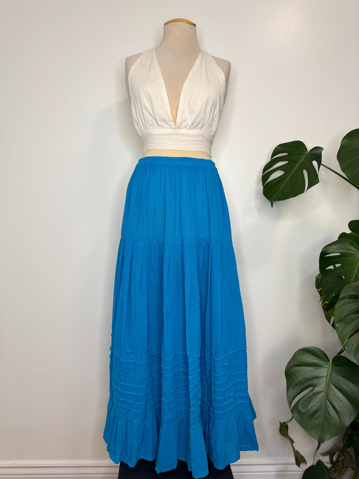 The Akna Maxi Skirt - Light Blue