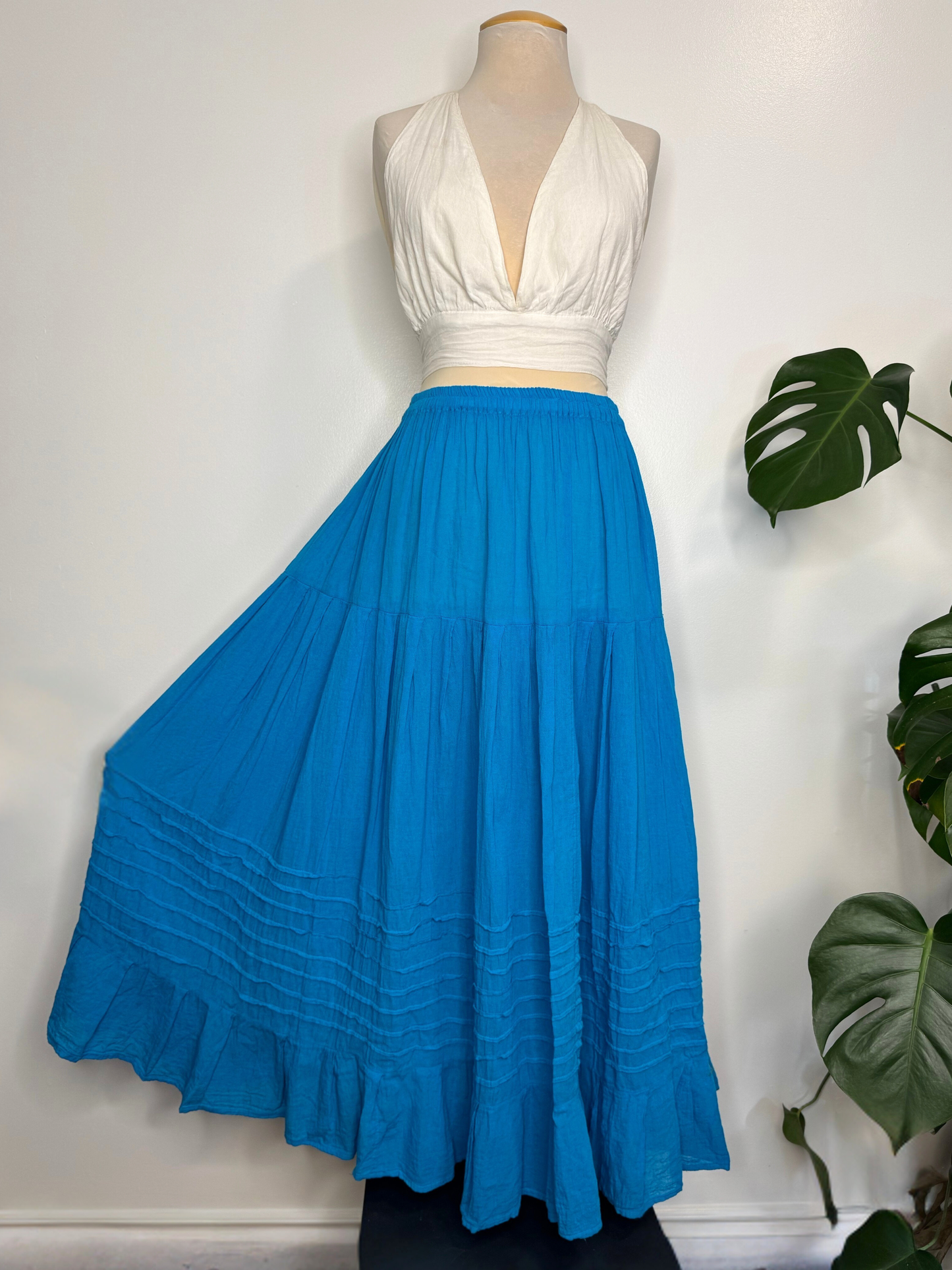 The Akna Maxi Skirt - Light Blue