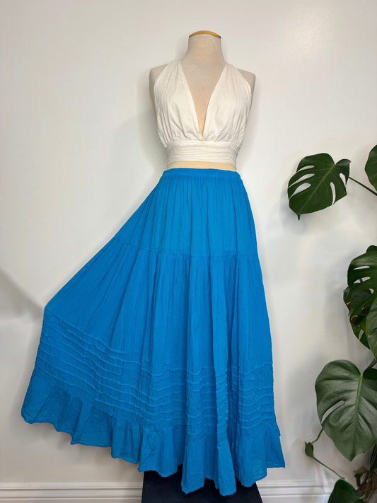 The Akna Maxi Skirt - Light Blue