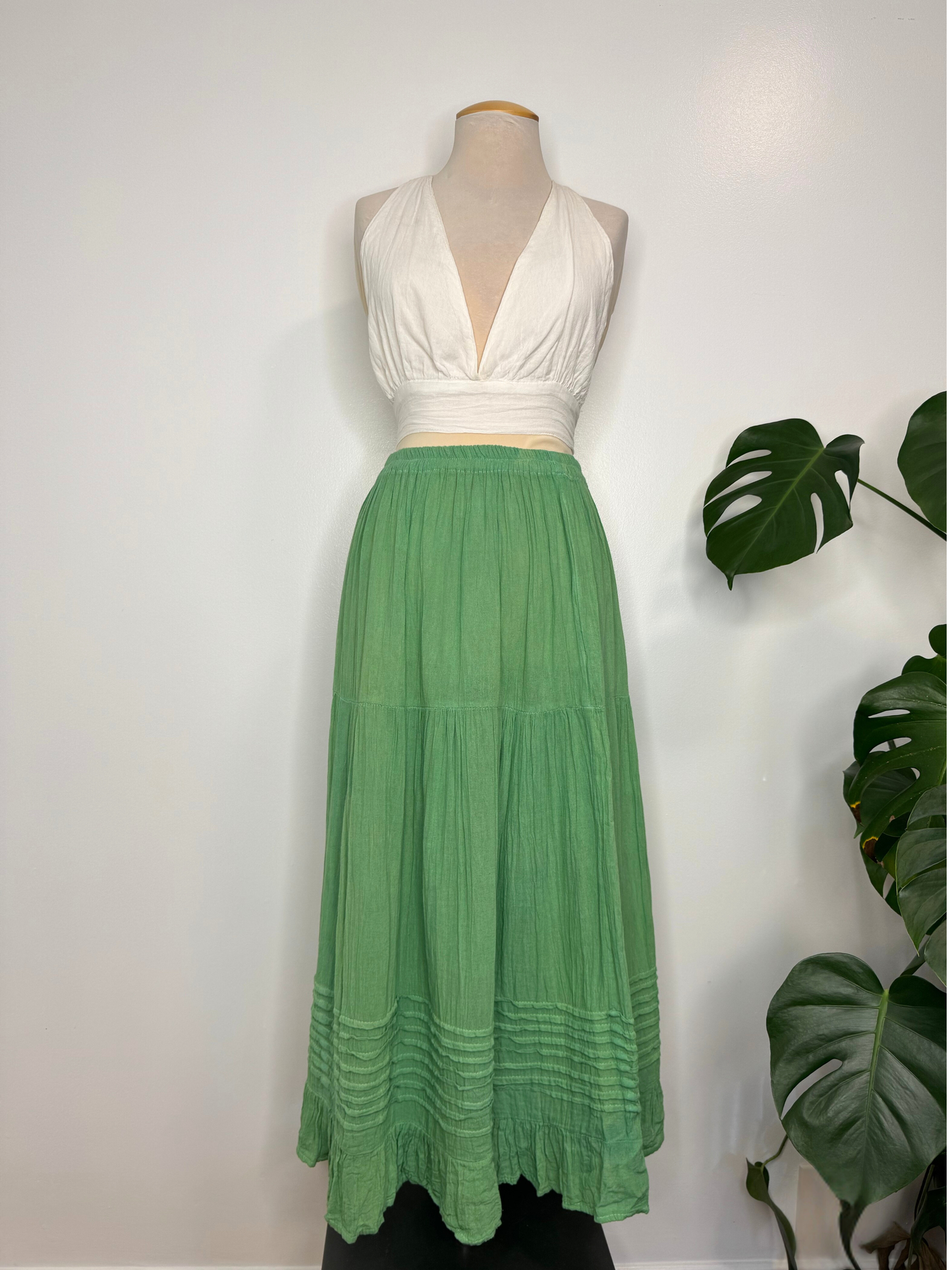 The Akna Maxi Skirt - Mint Green