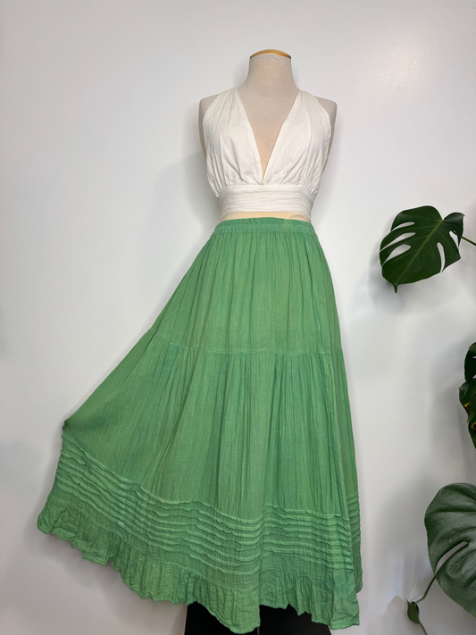 The Akna Maxi Skirt - Mint Green