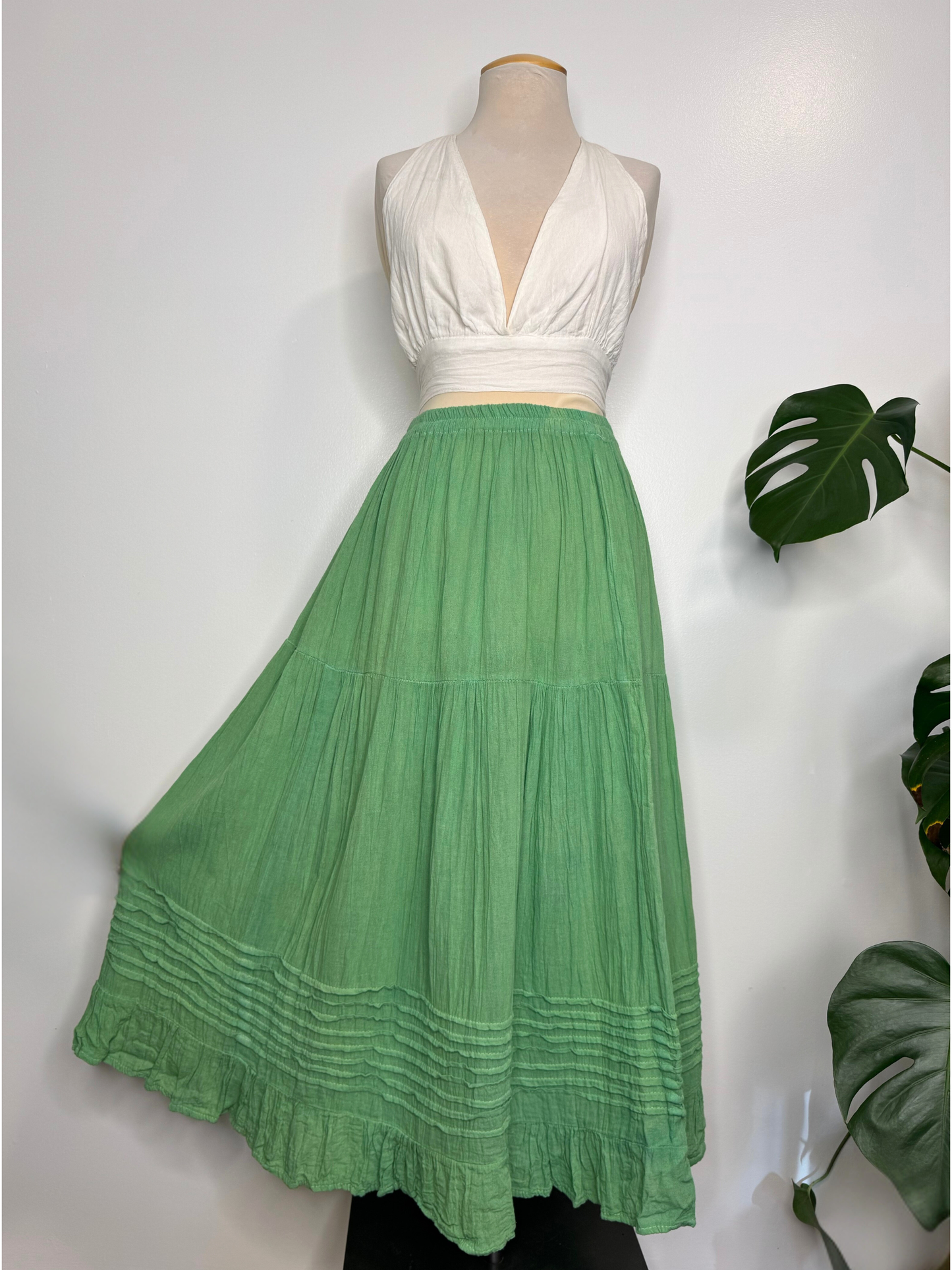 The Akna Maxi Skirt - Mint Green