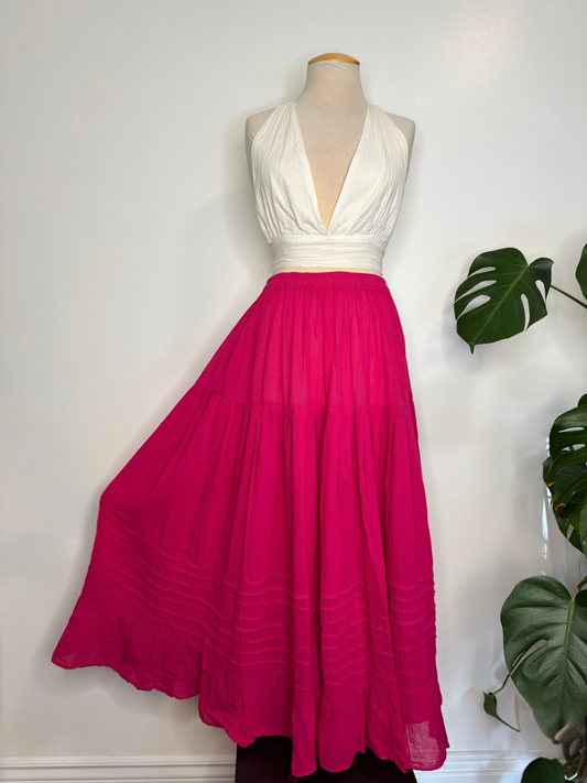 The Akna Maxi Skirt - Pink