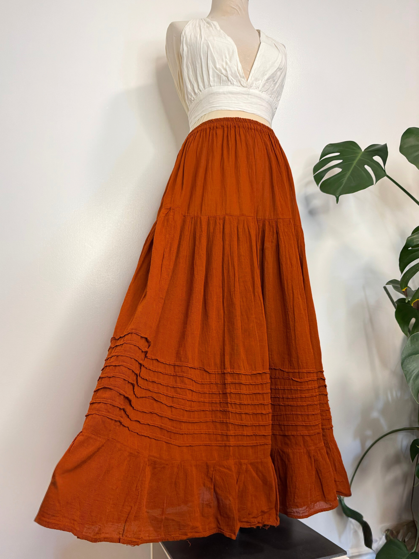 The Akna Maxi Skirt - Terracotta