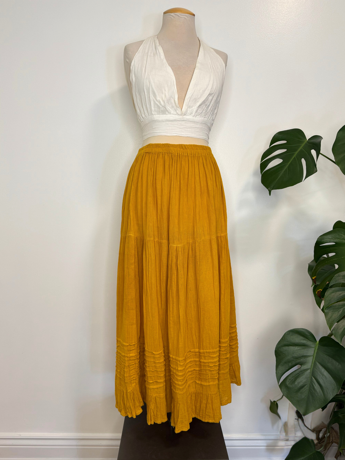 The Akna Maxi Skirt - Yellow