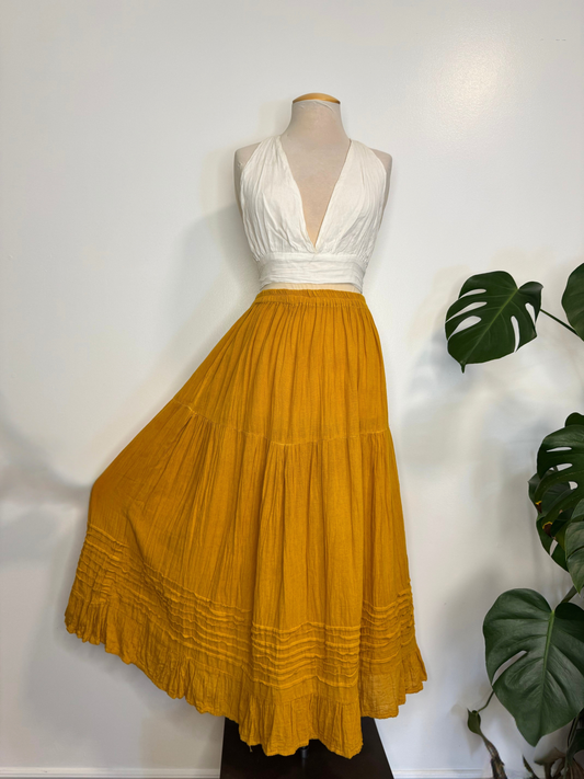 The Akna Maxi Skirt - Yellow