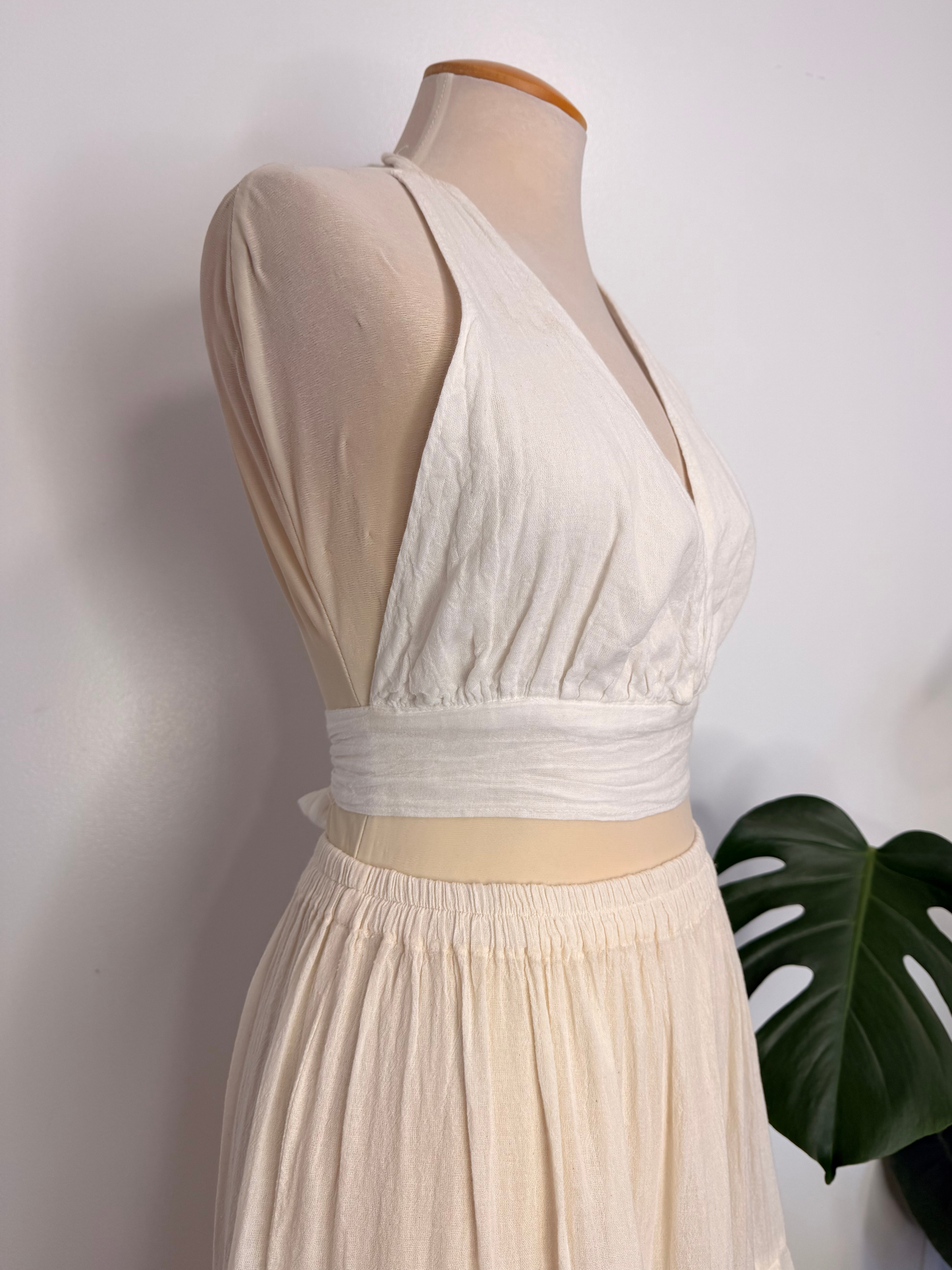The Nakia Halter Top - White