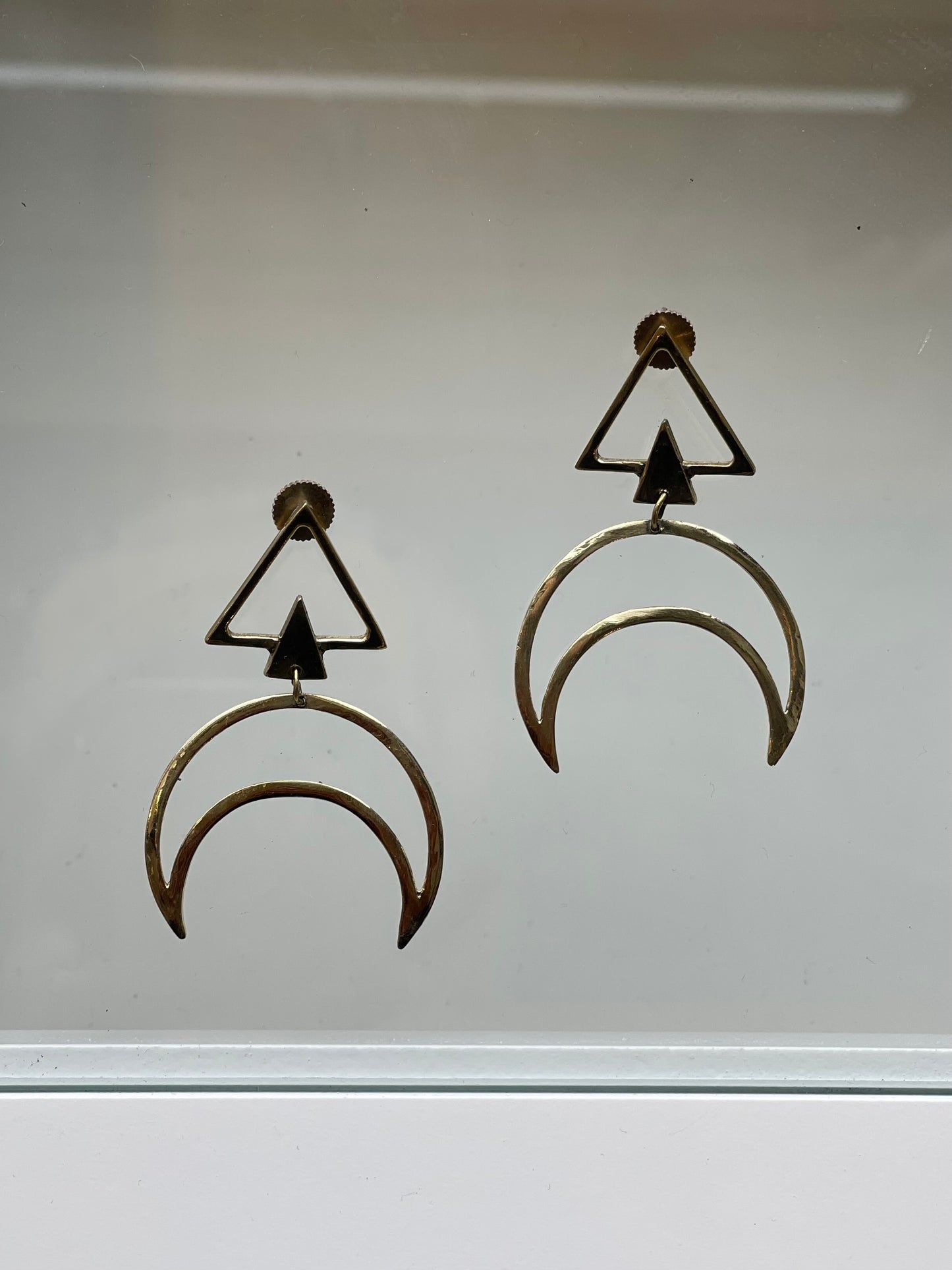 Crescent Moon Studs
