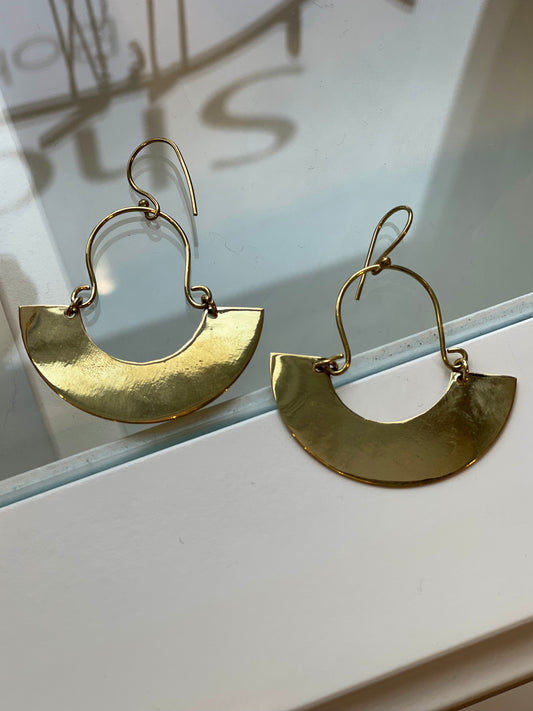 Diya Brass Earrings