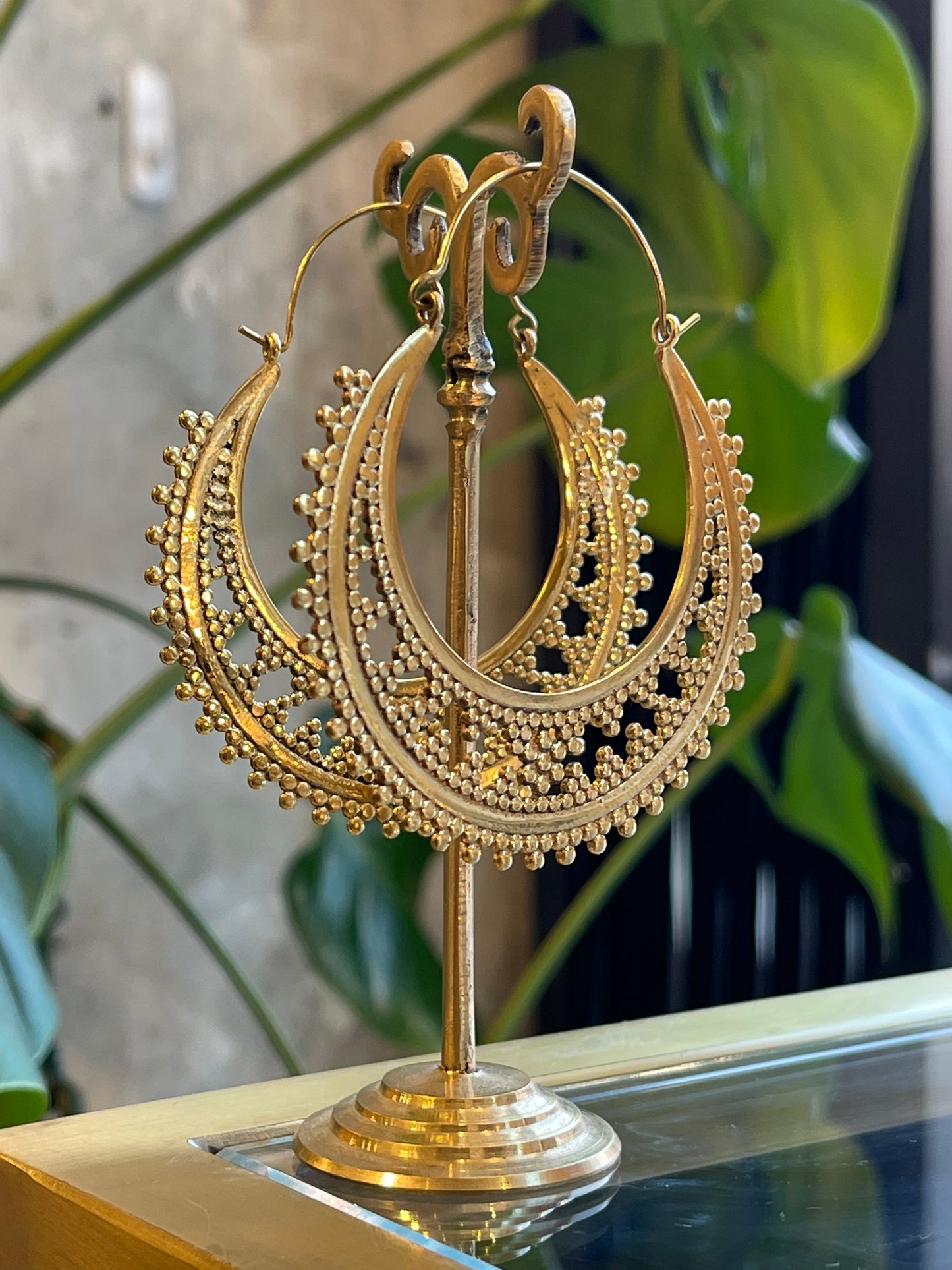 Large Shiva Hoop Earrings