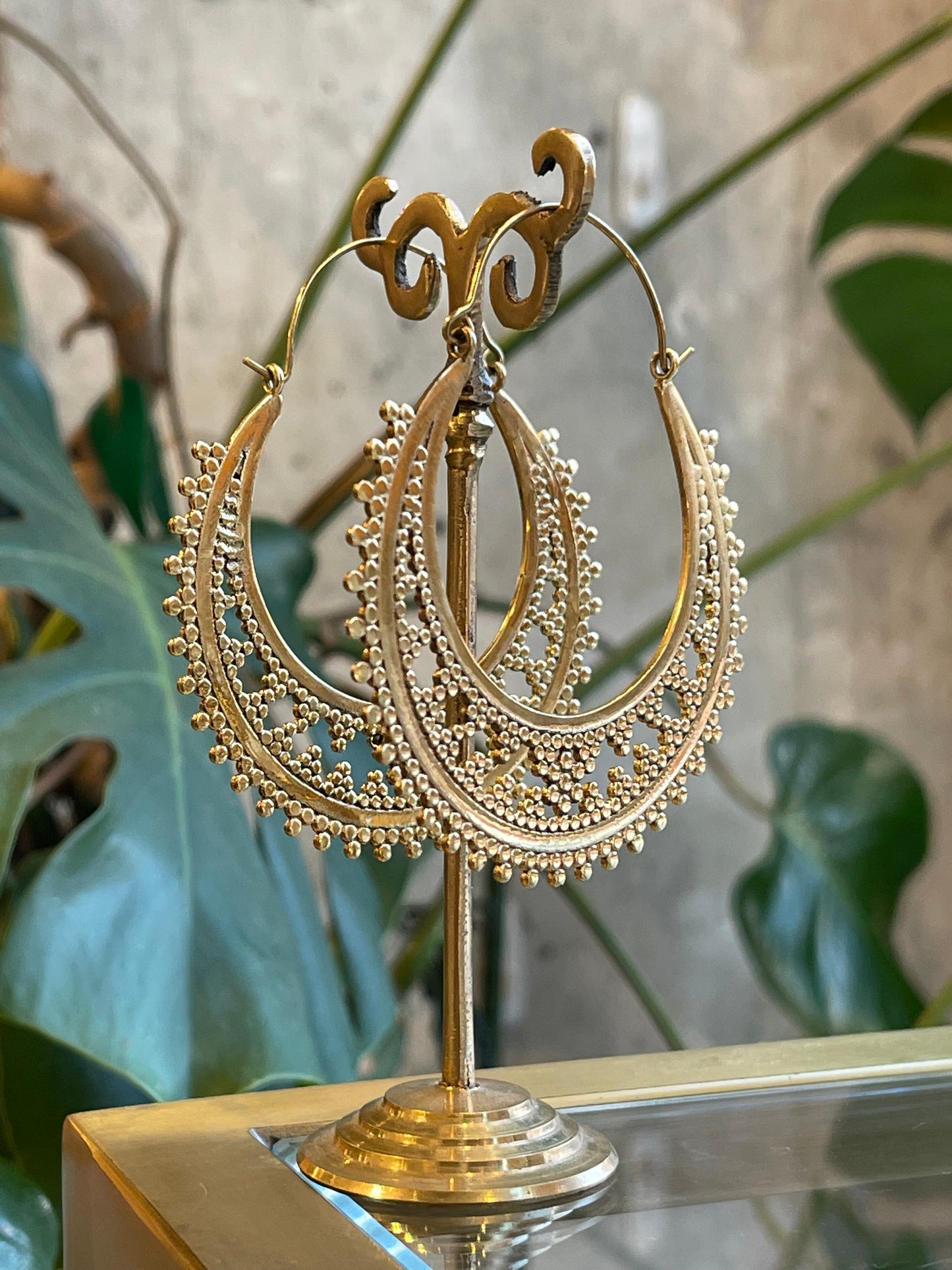 Large Shiva Hoop Earrings