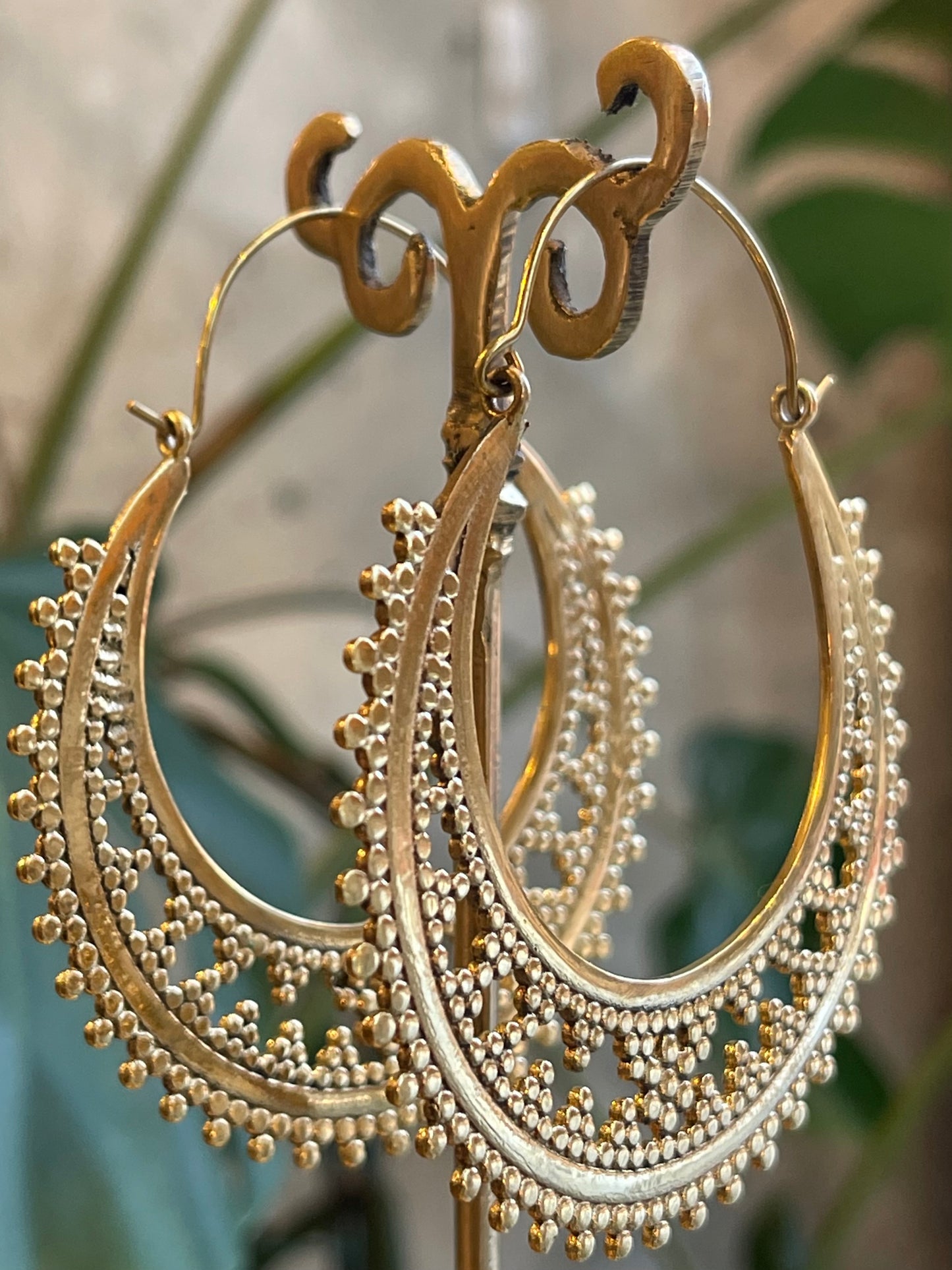 Large Shiva Hoop Earrings