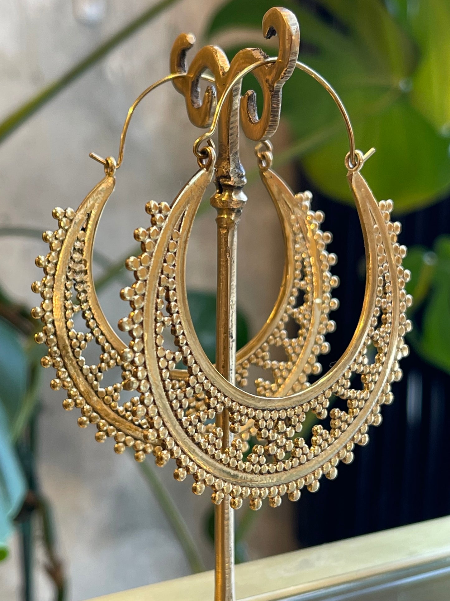 Large Shiva Hoop Earrings