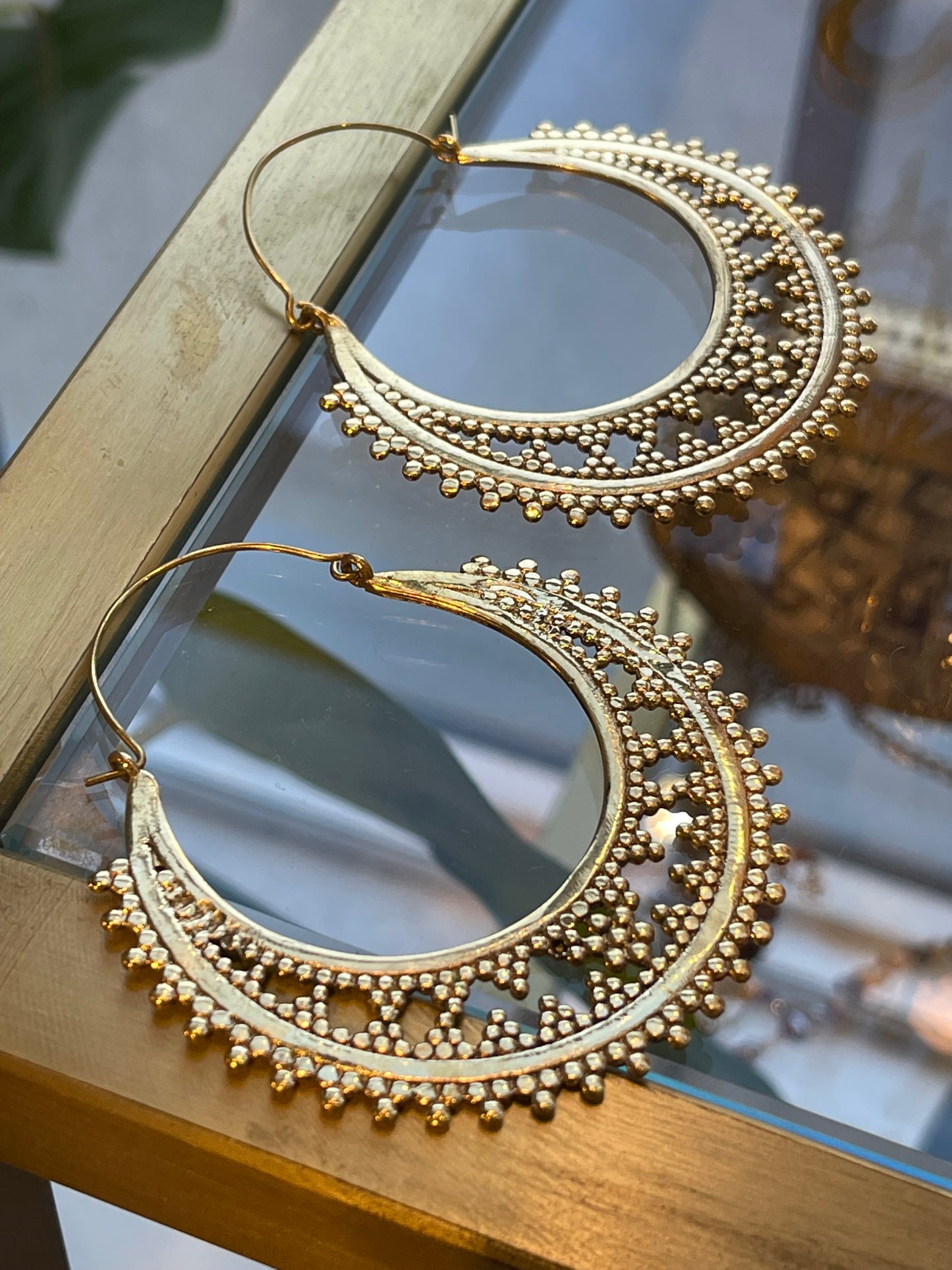 Large Shiva Hoop Earrings