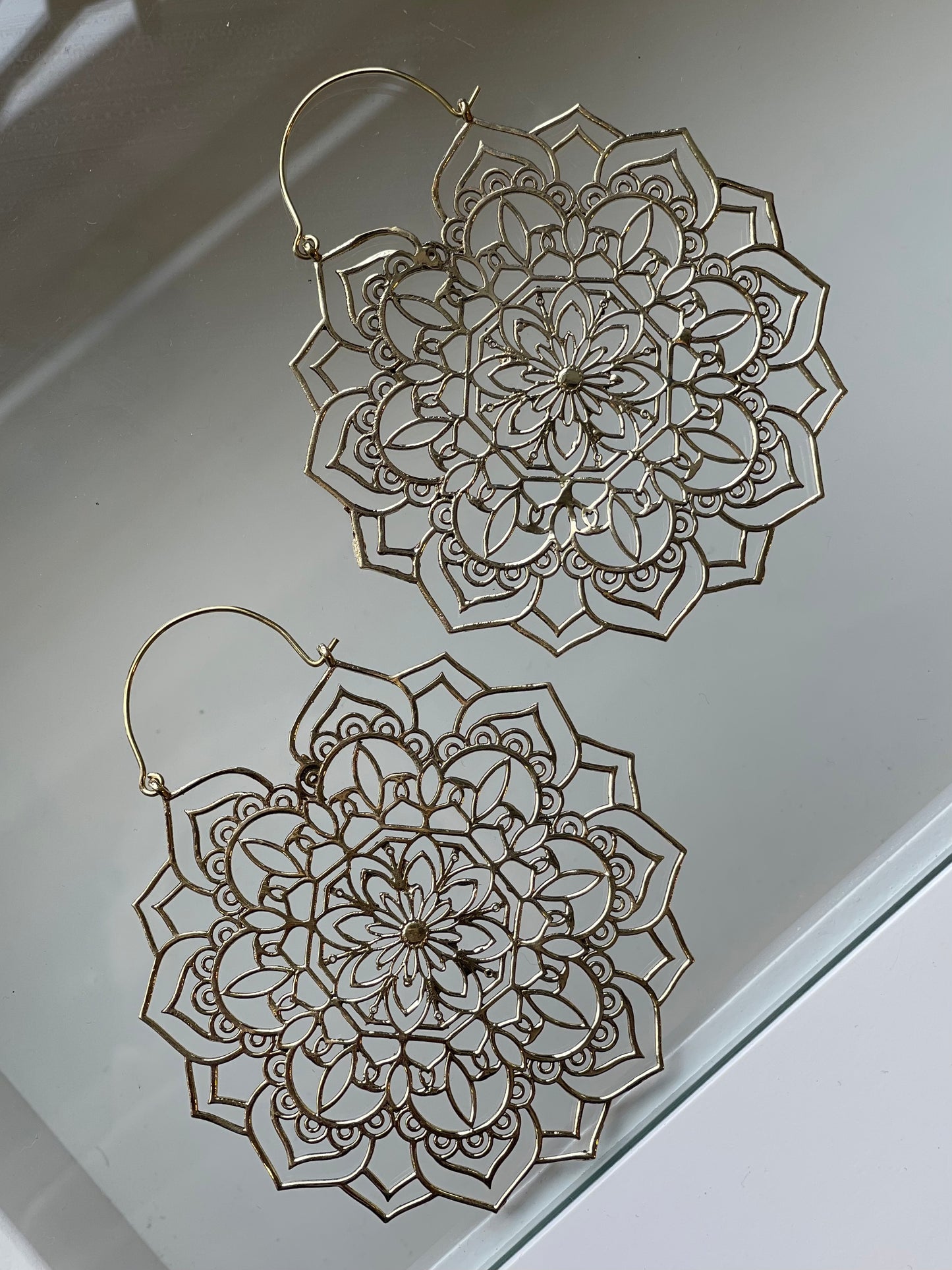 Light Floral Mandala Earrings