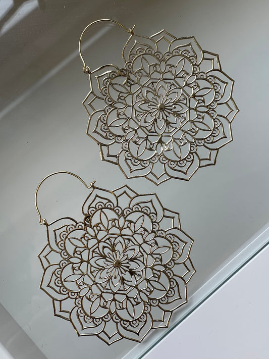 Light Floral Mandala Earrings