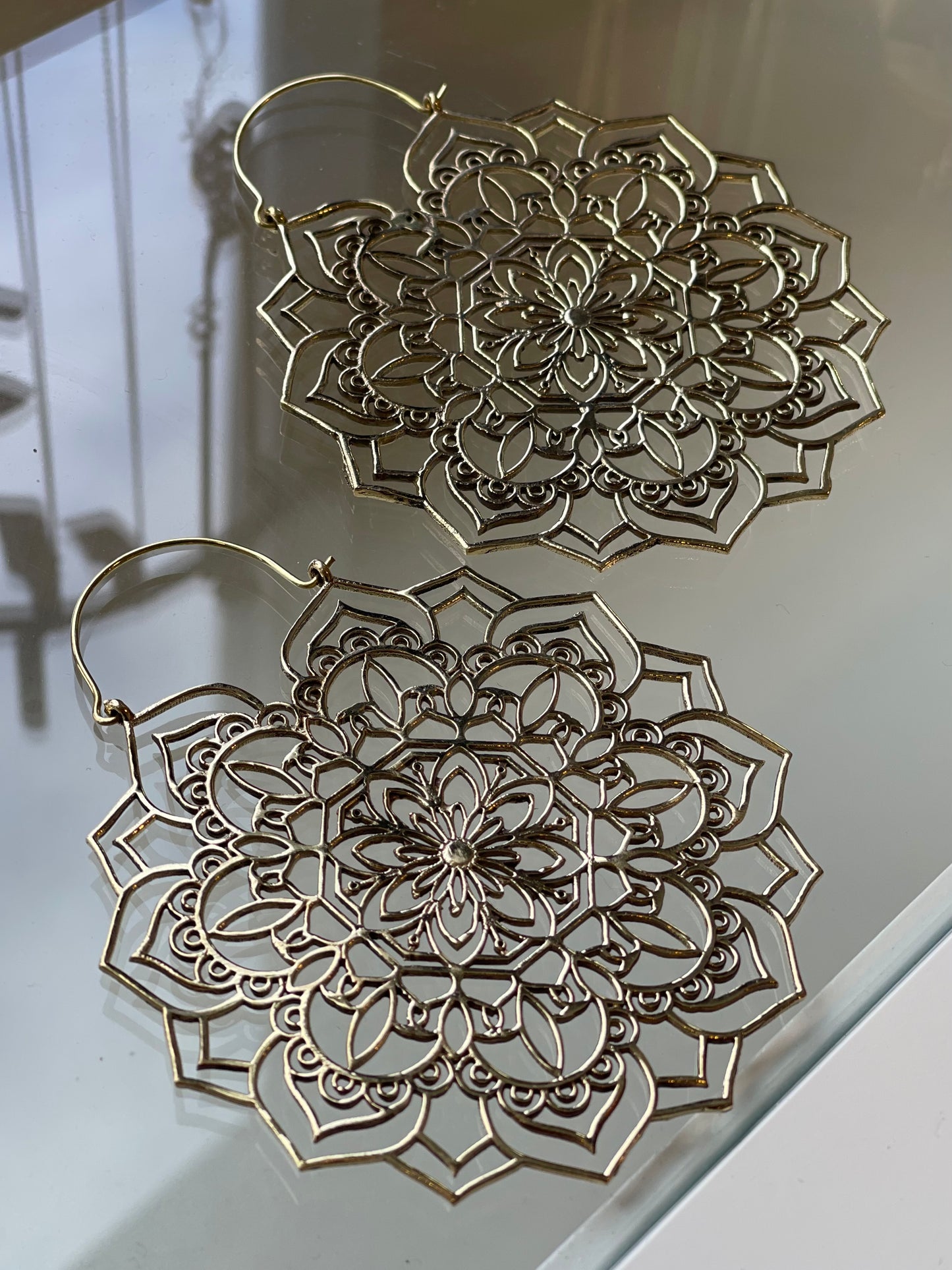Light Floral Mandala Earrings