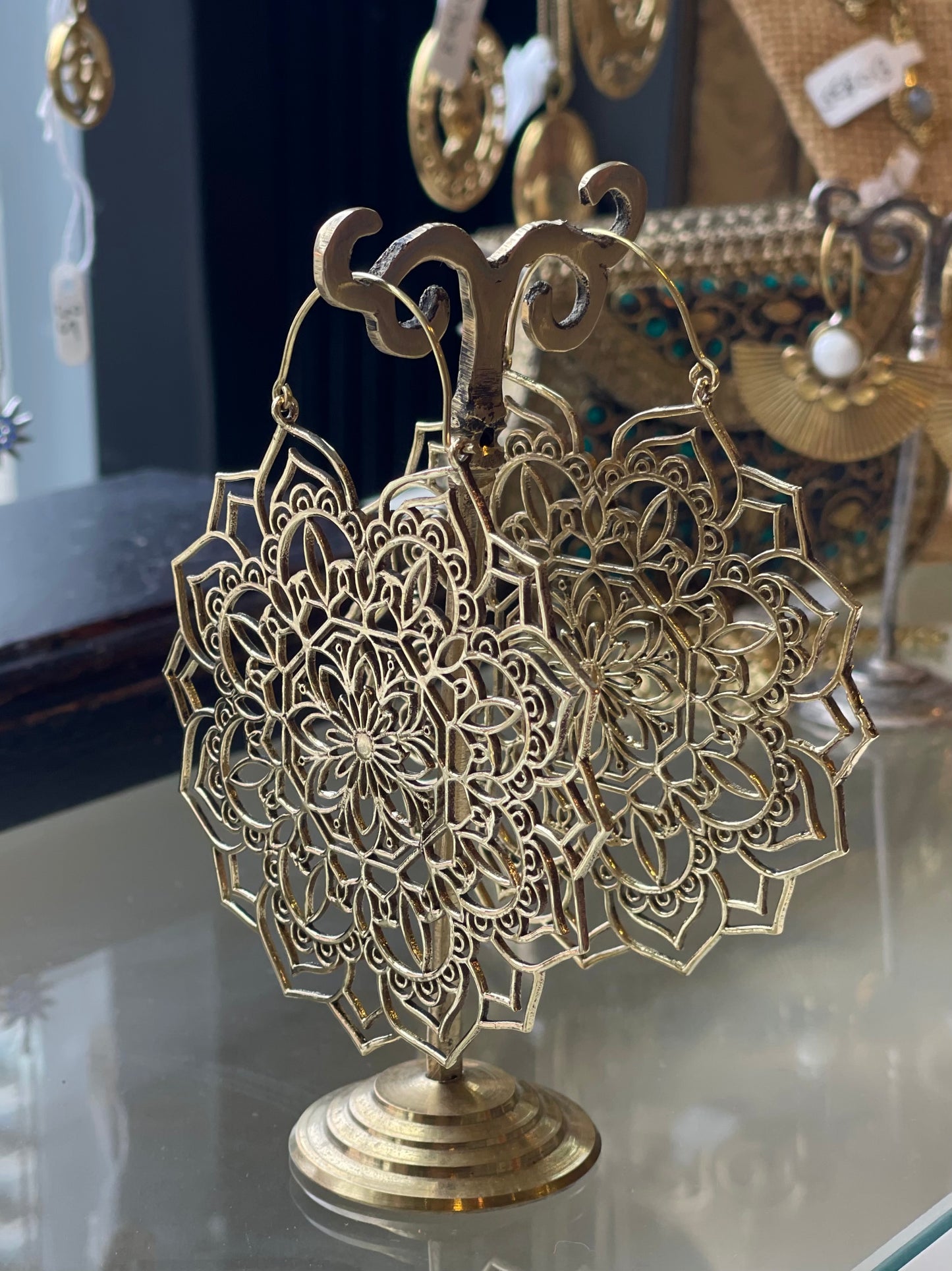 Light Floral Mandala Earrings