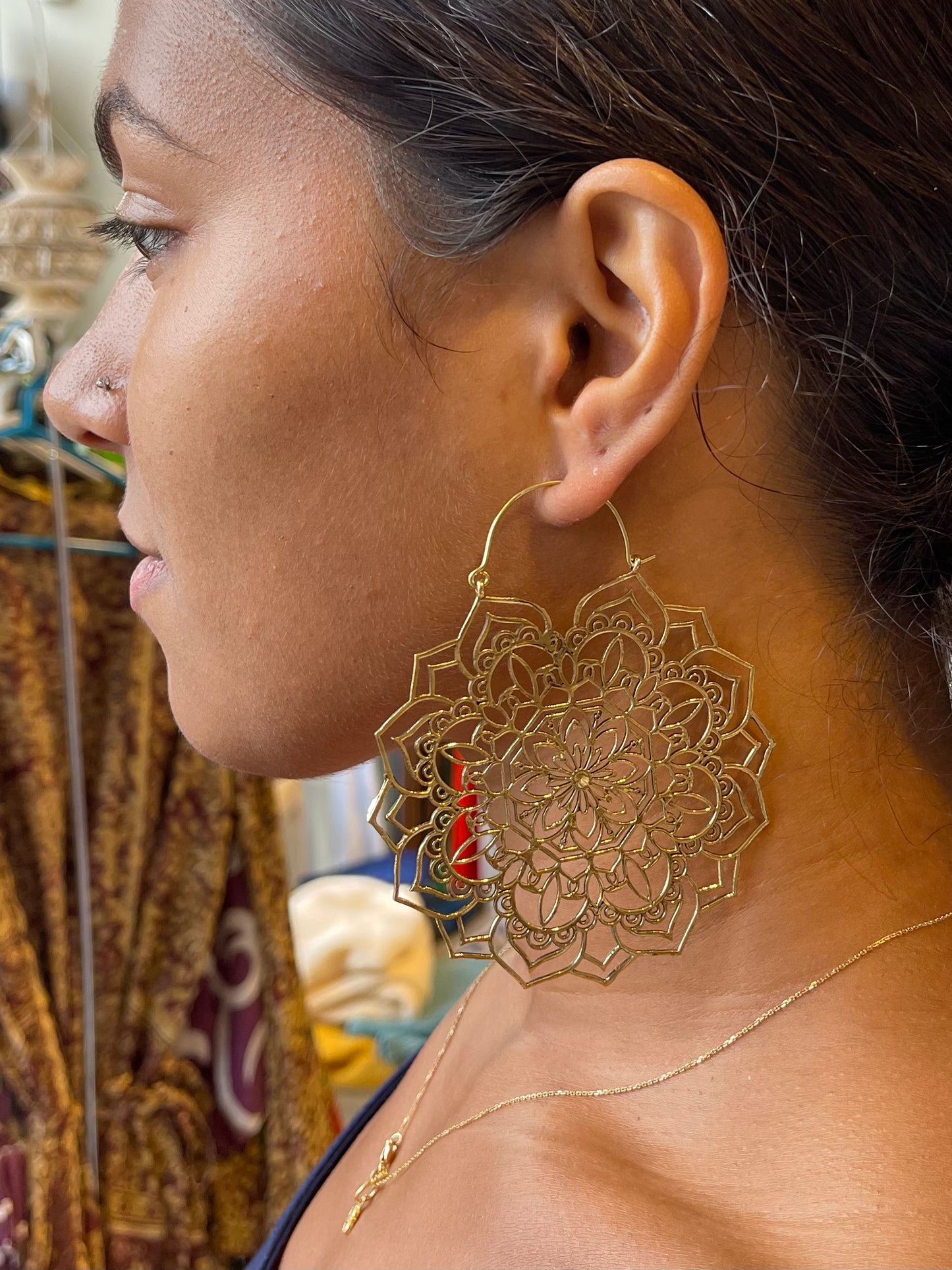 Light Floral Mandala Earrings