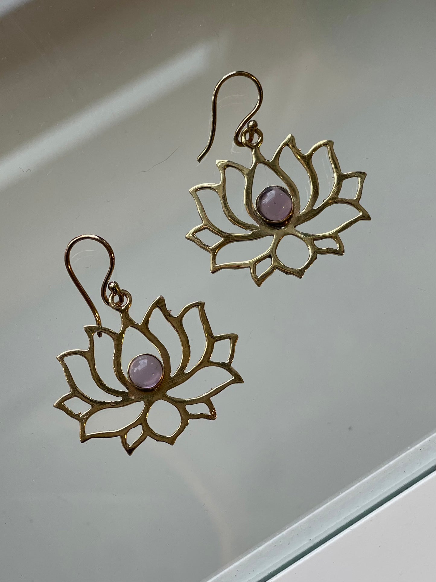 Stone Lotus Earring