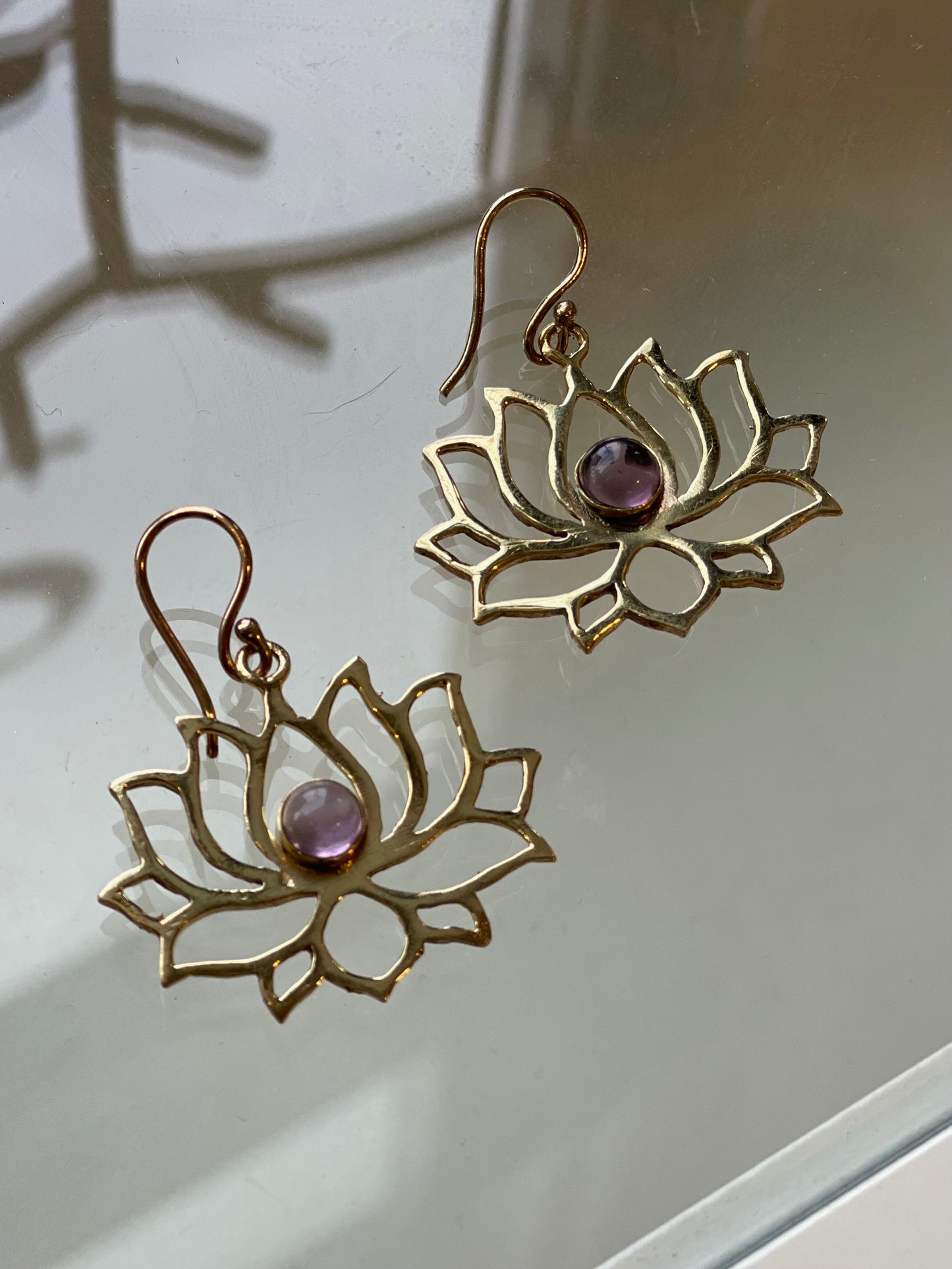 Stone Lotus Earring